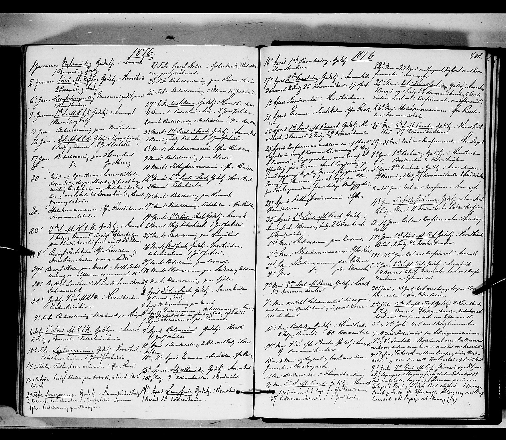 Rendalen prestekontor, SAH/PREST-054/H/Ha/Haa/L0006: Parish register (official) no. 6, 1867-1877, p. 408