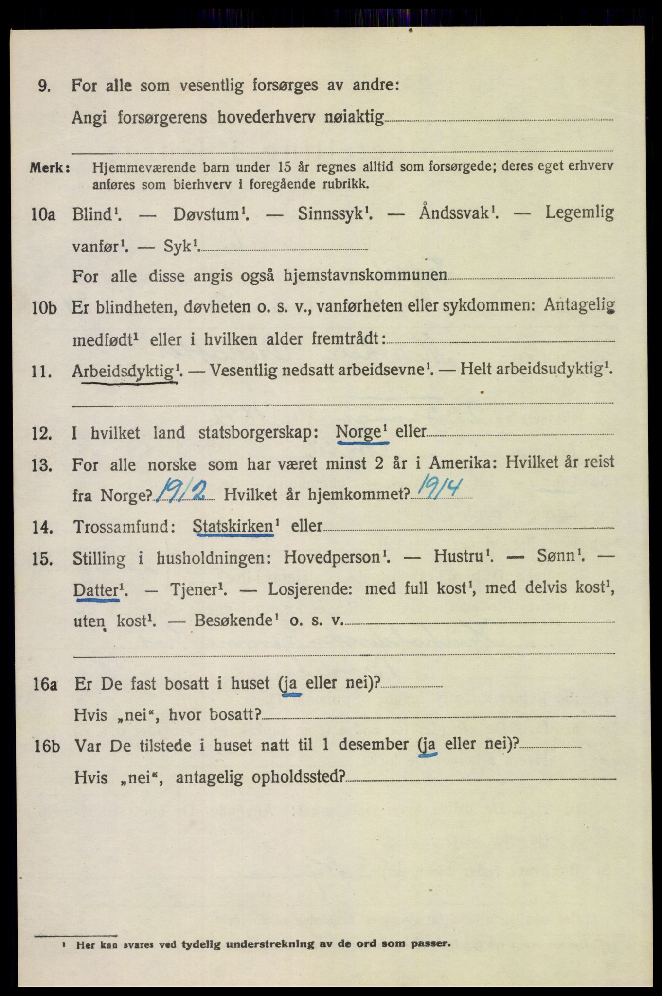 SAH, 1920 census for Trysil, 1920, p. 6902