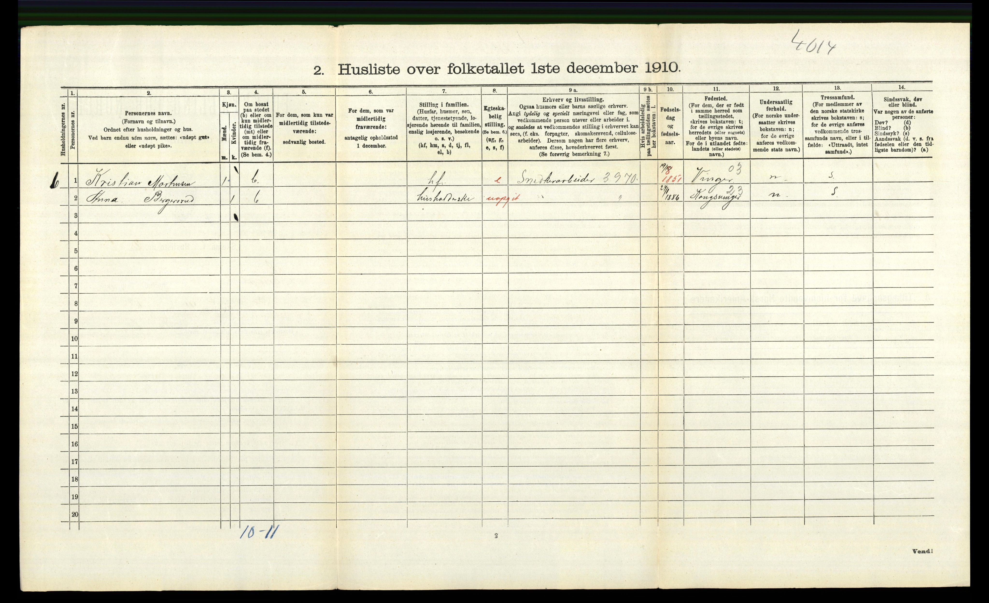 RA, 1910 census for Sørum, 1910, p. 414