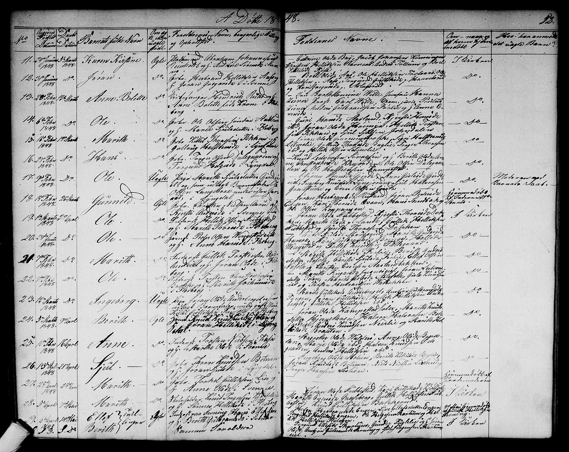 Flesberg kirkebøker, AV/SAKO-A-18/G/Ga/L0002: Parish register (copy) no. I 2, 1834-1860, p. 52