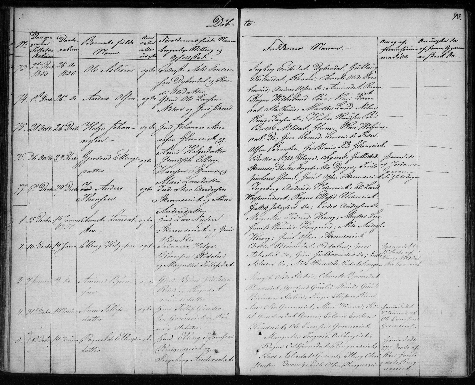 Krødsherad kirkebøker, SAKO/A-19/F/Fa/L0002: Parish register (official) no. 2, 1829-1851, p. 93