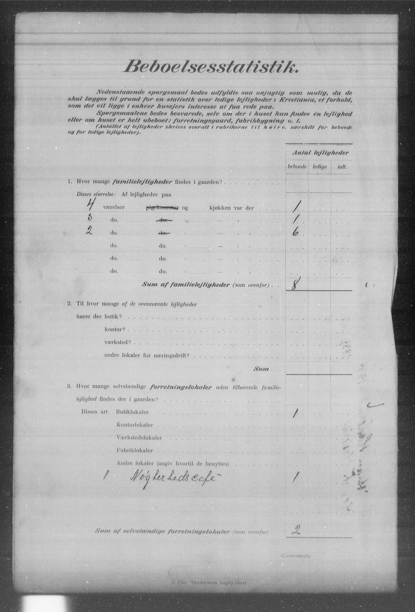 OBA, Municipal Census 1903 for Kristiania, 1903, p. 1034