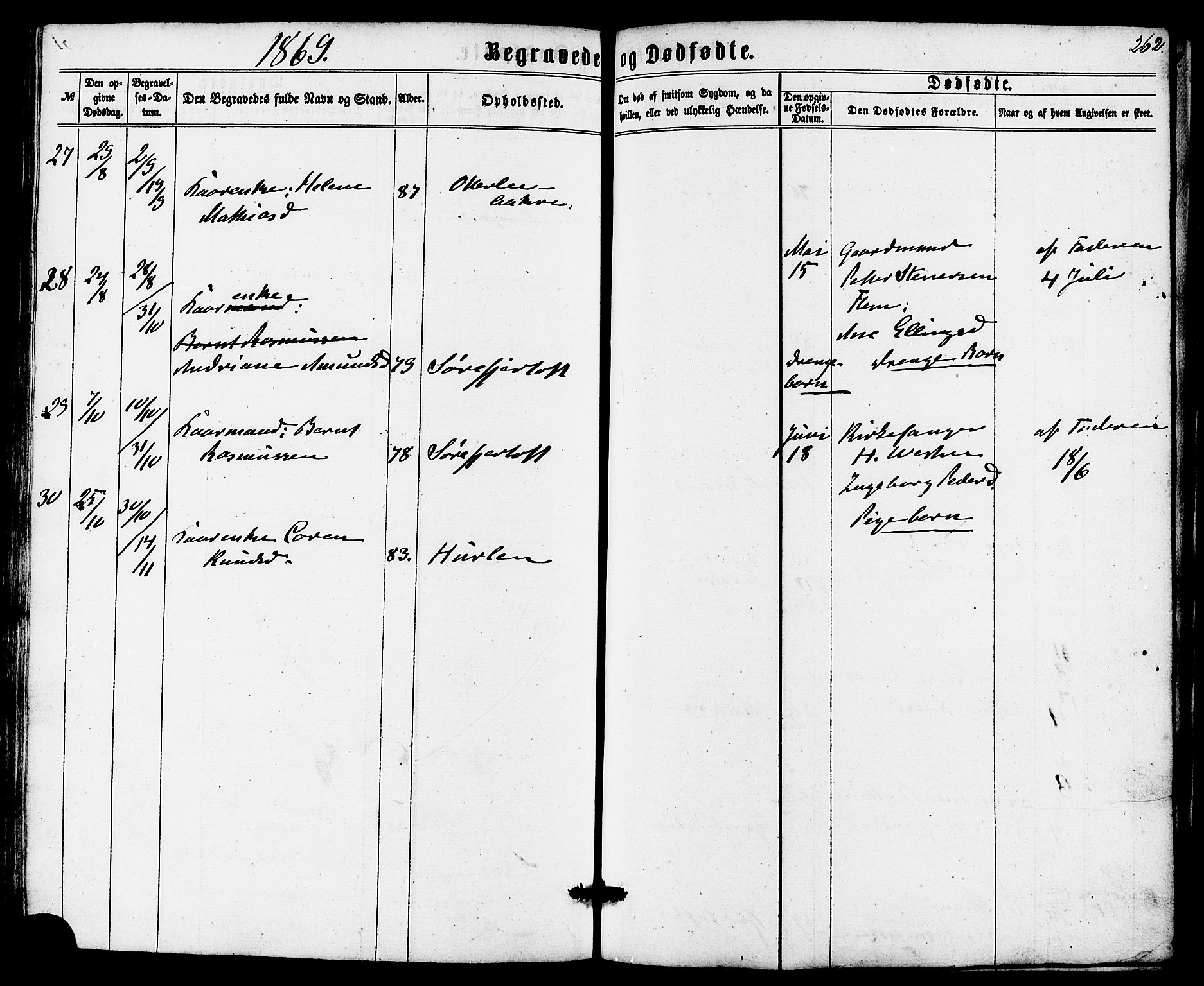 Ministerialprotokoller, klokkerbøker og fødselsregistre - Møre og Romsdal, SAT/A-1454/536/L0498: Parish register (official) no. 536A07, 1862-1875, p. 262