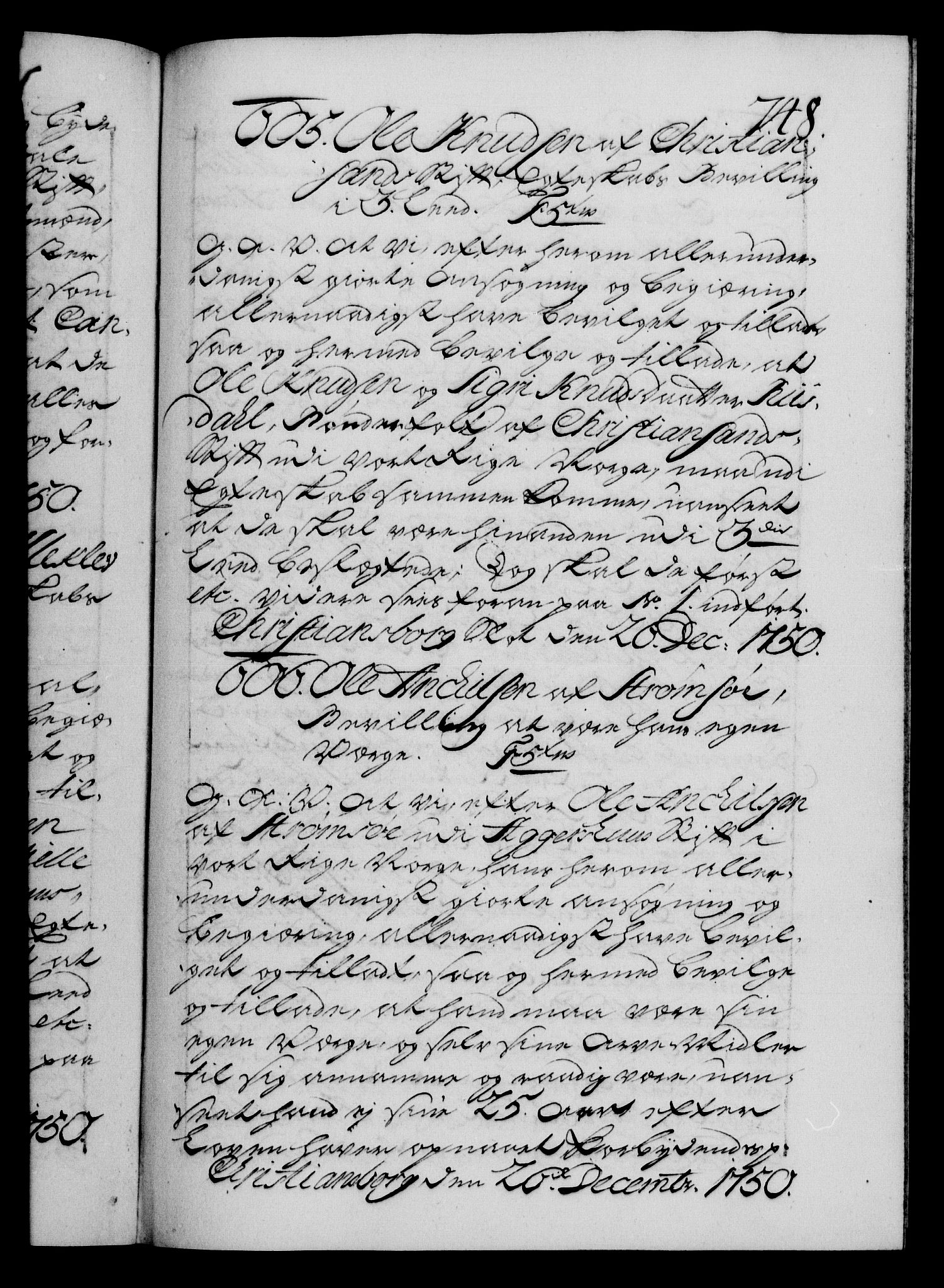 Danske Kanselli 1572-1799, AV/RA-EA-3023/F/Fc/Fca/Fcaa/L0036: Norske registre, 1749-1750, p. 748a