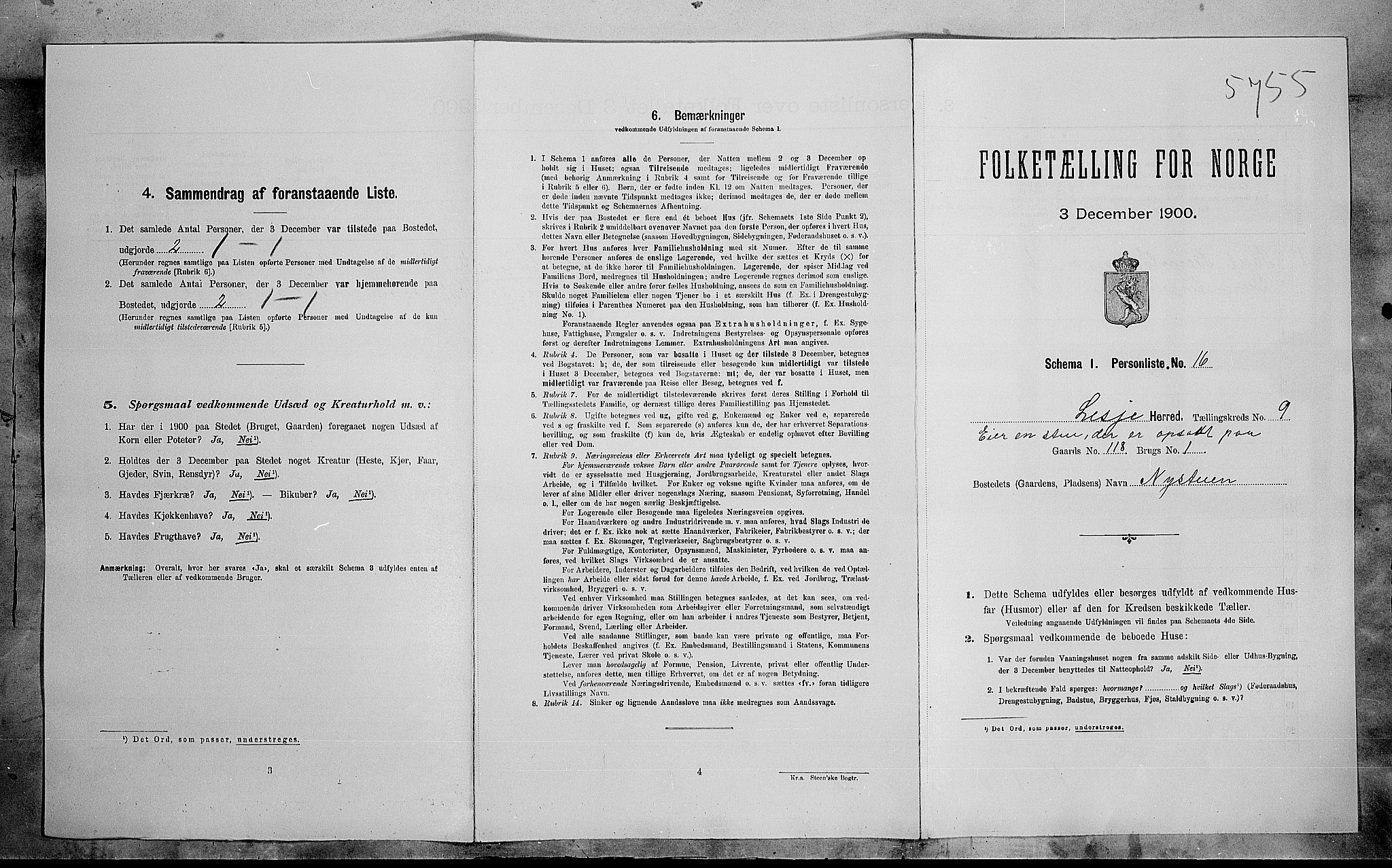 SAH, 1900 census for Lesja, 1900, p. 789