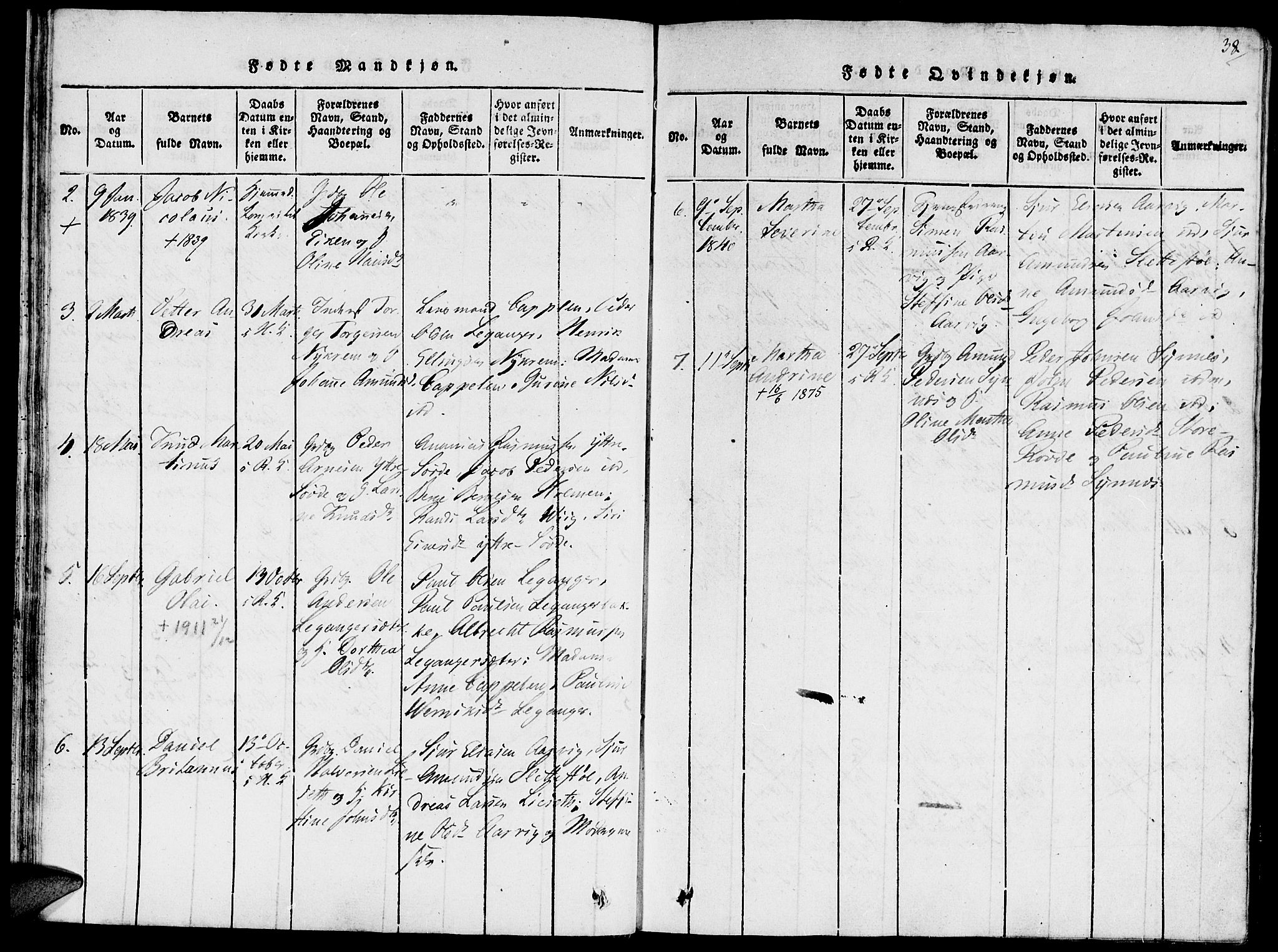 Ministerialprotokoller, klokkerbøker og fødselsregistre - Møre og Romsdal, SAT/A-1454/504/L0054: Parish register (official) no. 504A01, 1816-1861, p. 38