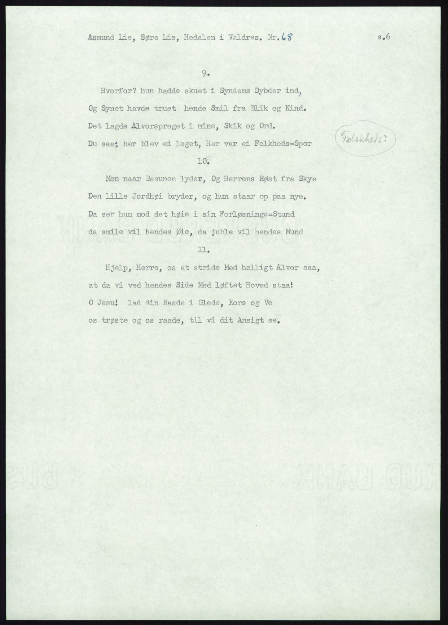 Samlinger til kildeutgivelse, Amerikabrevene, AV/RA-EA-4057/F/L0012: Innlån fra Oppland: Lie (brevnr 1-78), 1838-1914, p. 961