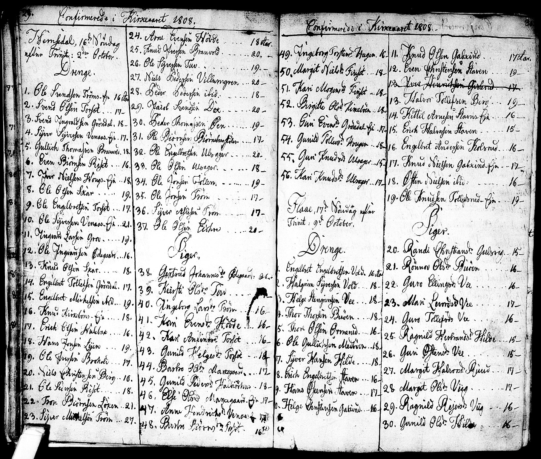 Nes kirkebøker, SAKO/A-236/F/Fa/L0006: Parish register (official) no. 6, 1808-1814, p. 29-30