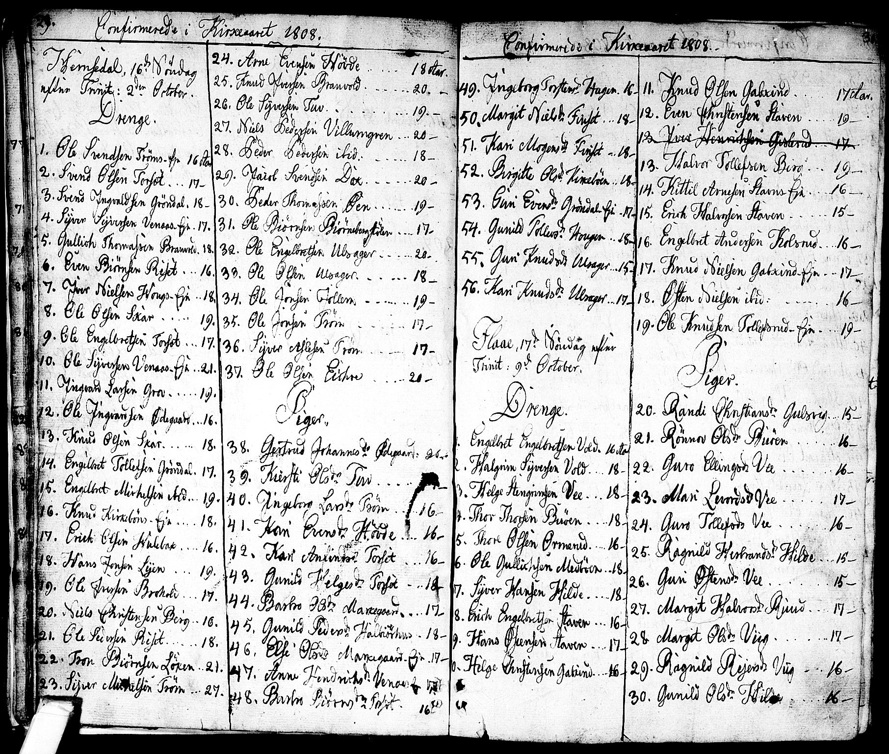 Nes kirkebøker, AV/SAKO-A-236/F/Fa/L0006: Parish register (official) no. 6, 1808-1814, p. 29-30