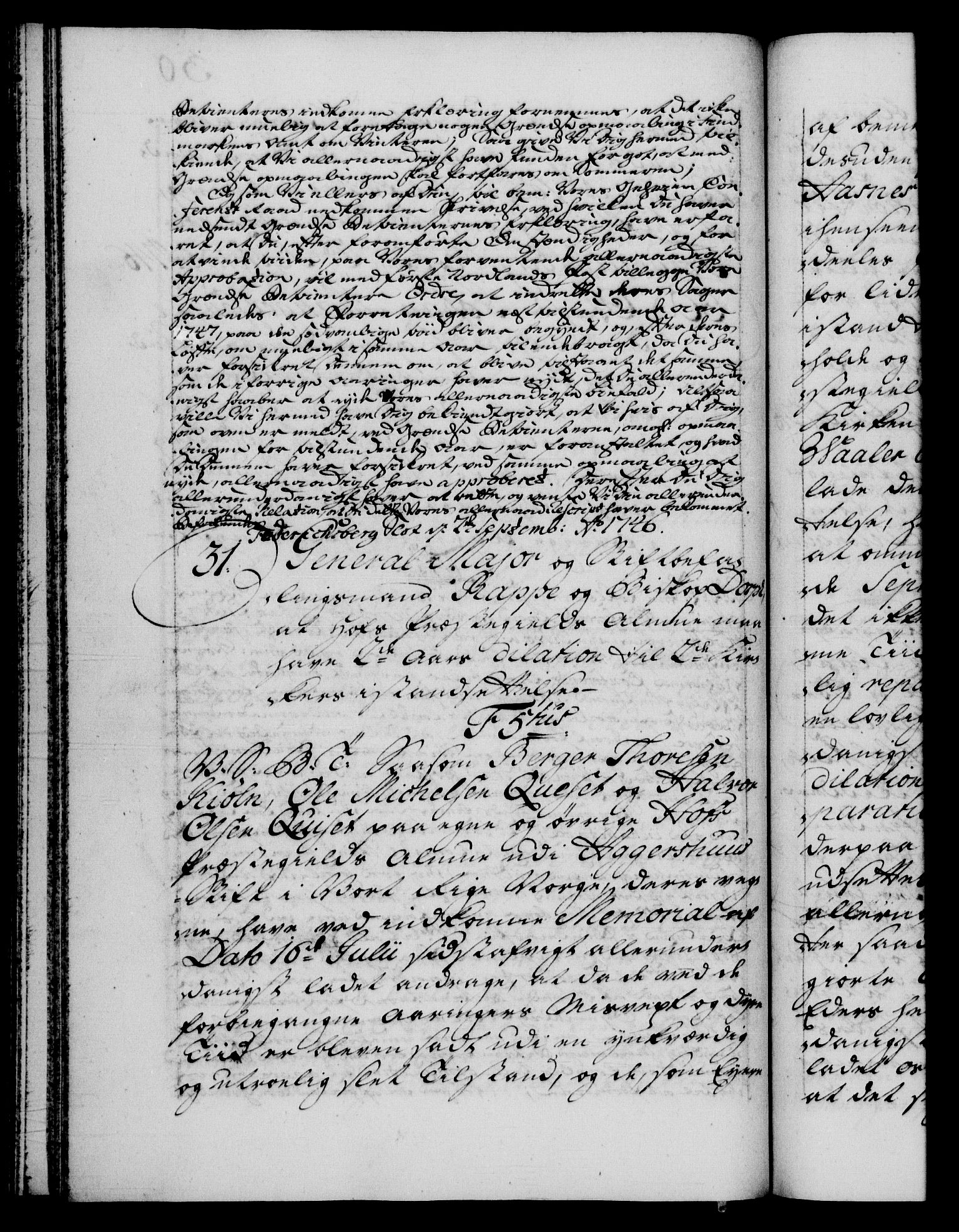 Danske Kanselli 1572-1799, AV/RA-EA-3023/F/Fc/Fca/Fcab/L0031: Norske tegnelser, 1746-1748, p. 30b