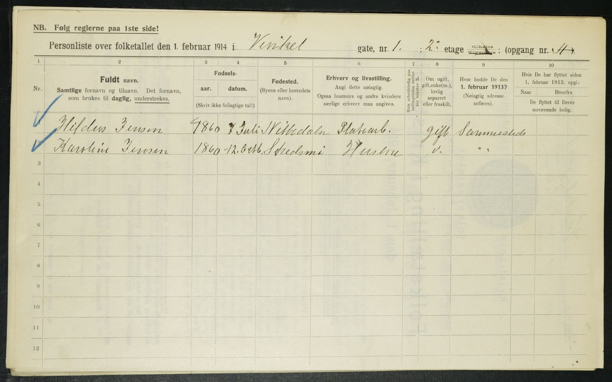 OBA, Municipal Census 1914 for Kristiania, 1914, p. 124767