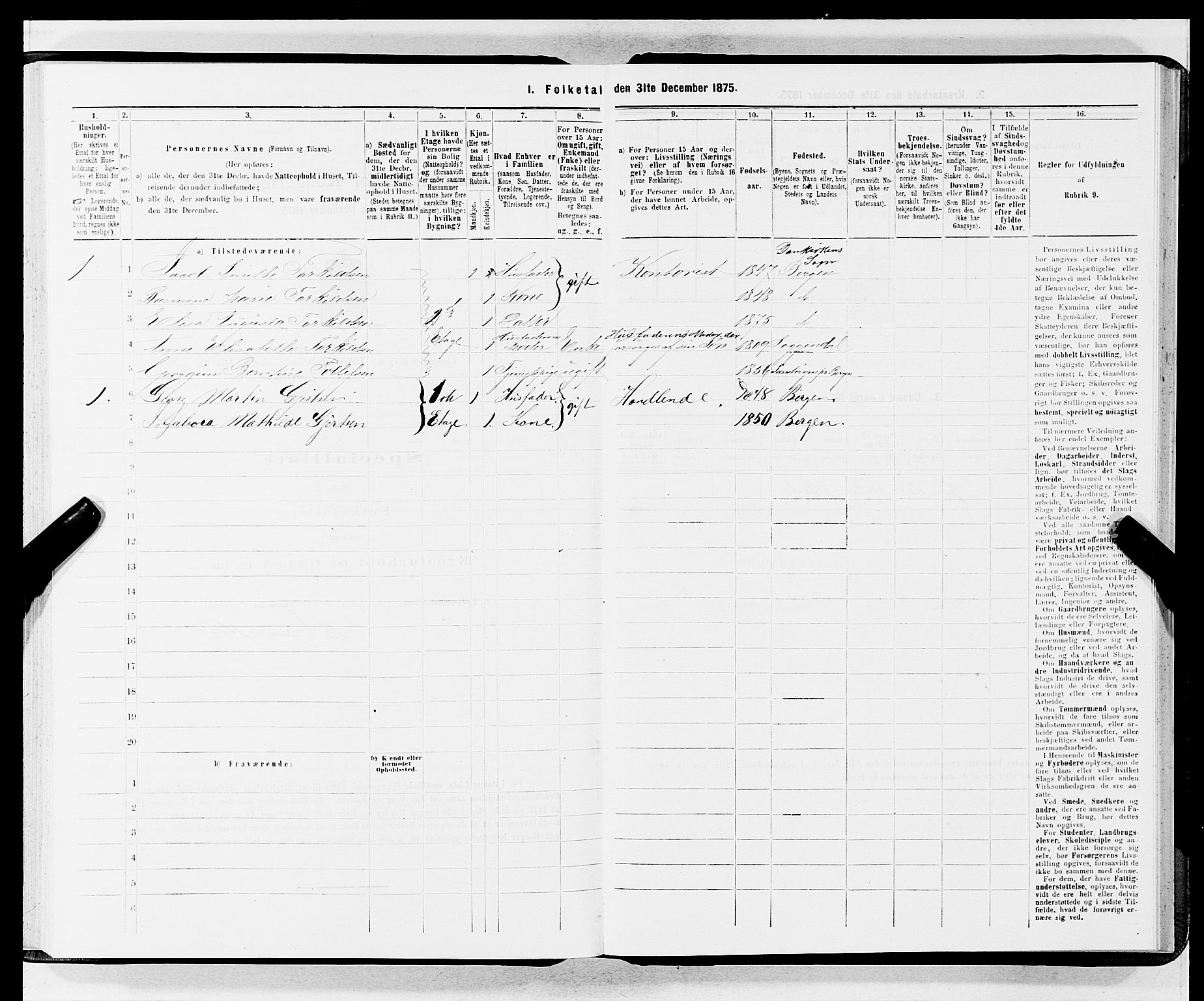 SAB, 1875 census for 1301 Bergen, 1875, p. 4231