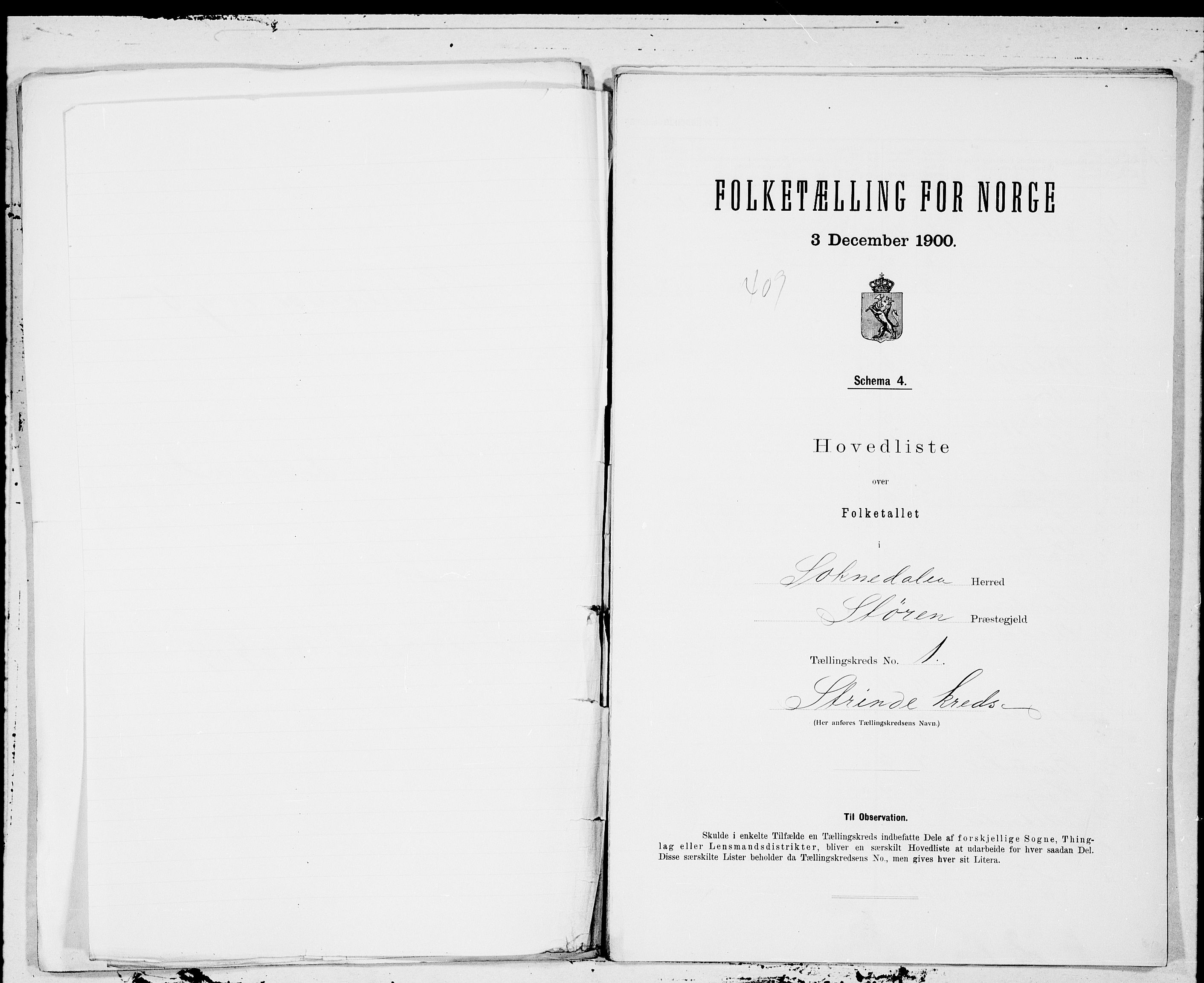 SAT, 1900 census for Soknedal, 1900, p. 2