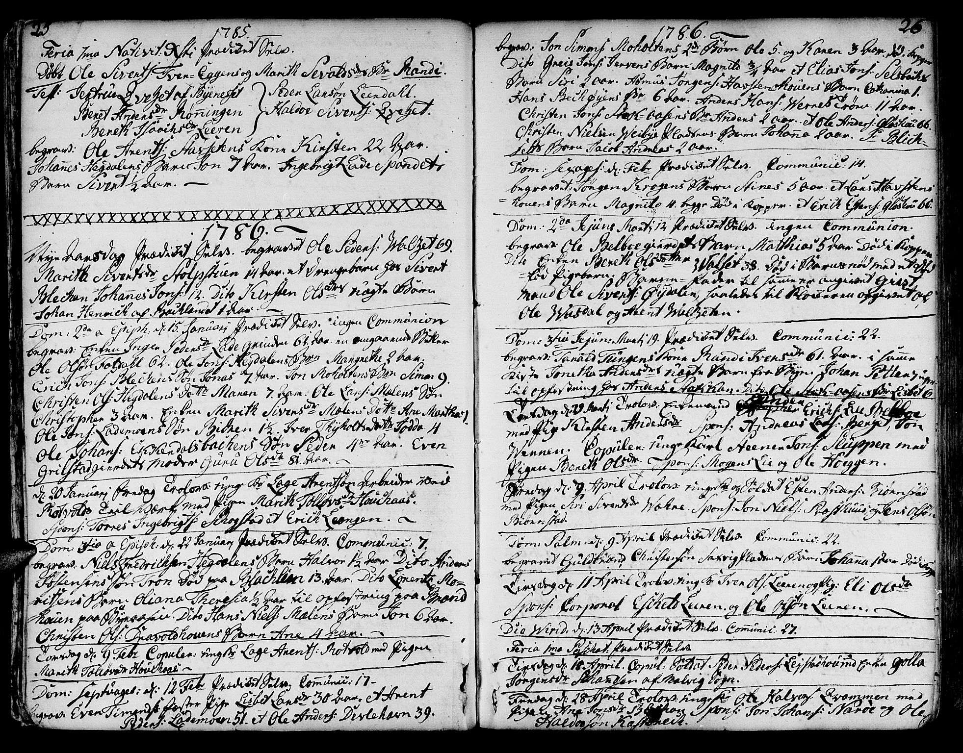 Ministerialprotokoller, klokkerbøker og fødselsregistre - Sør-Trøndelag, SAT/A-1456/606/L0280: Parish register (official) no. 606A02 /1, 1781-1817, p. 25-26