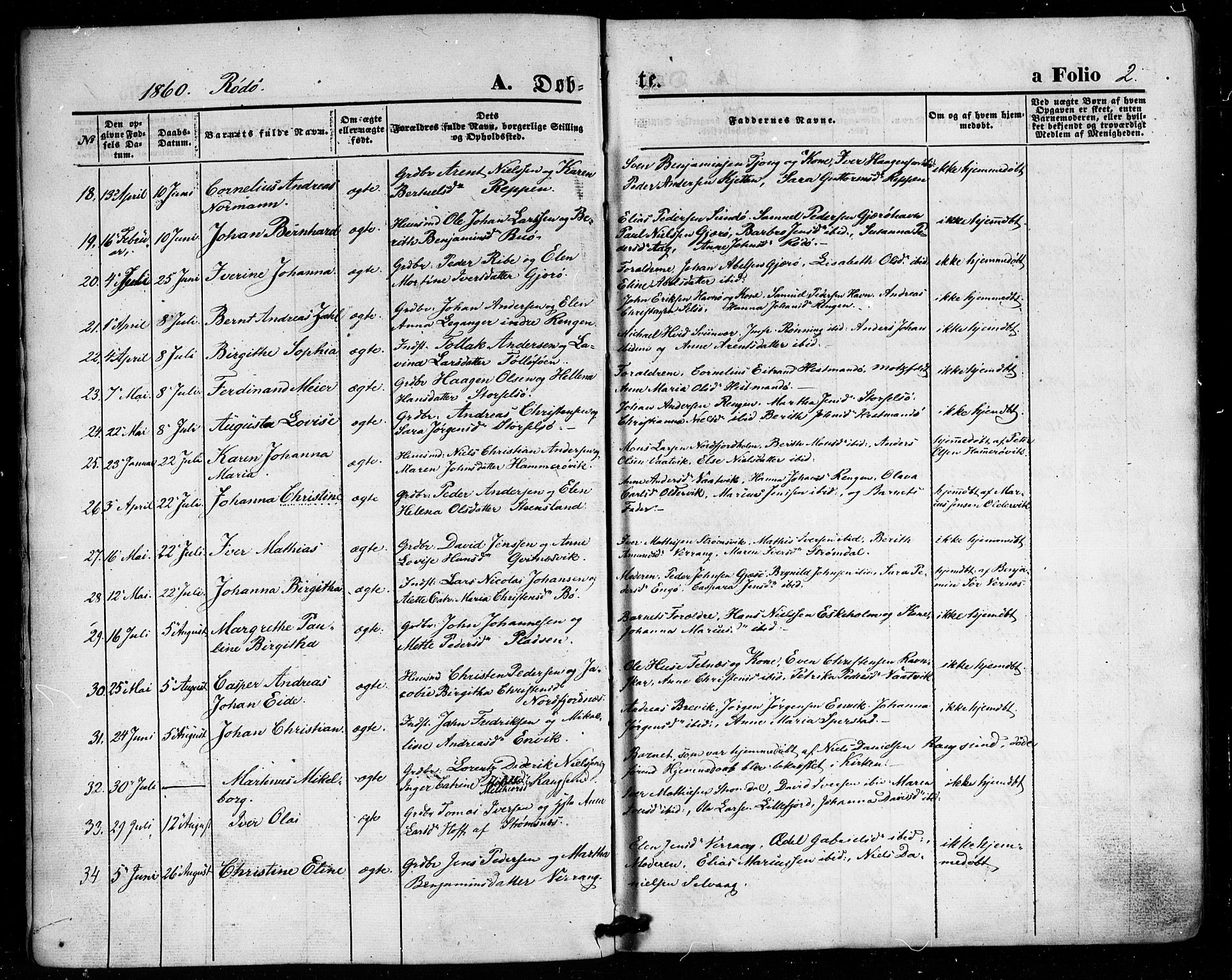 Ministerialprotokoller, klokkerbøker og fødselsregistre - Nordland, SAT/A-1459/841/L0606: Parish register (official) no. 841A10, 1860-1877, p. 2