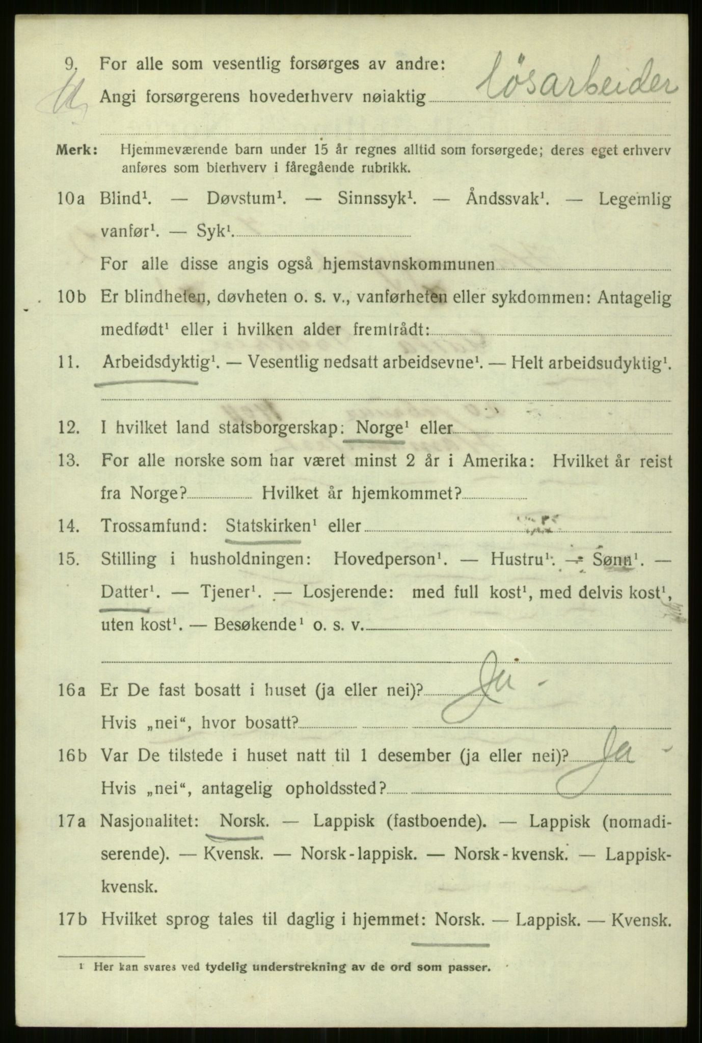 SATØ, 1920 census for Hammerfest, 1920, p. 7396