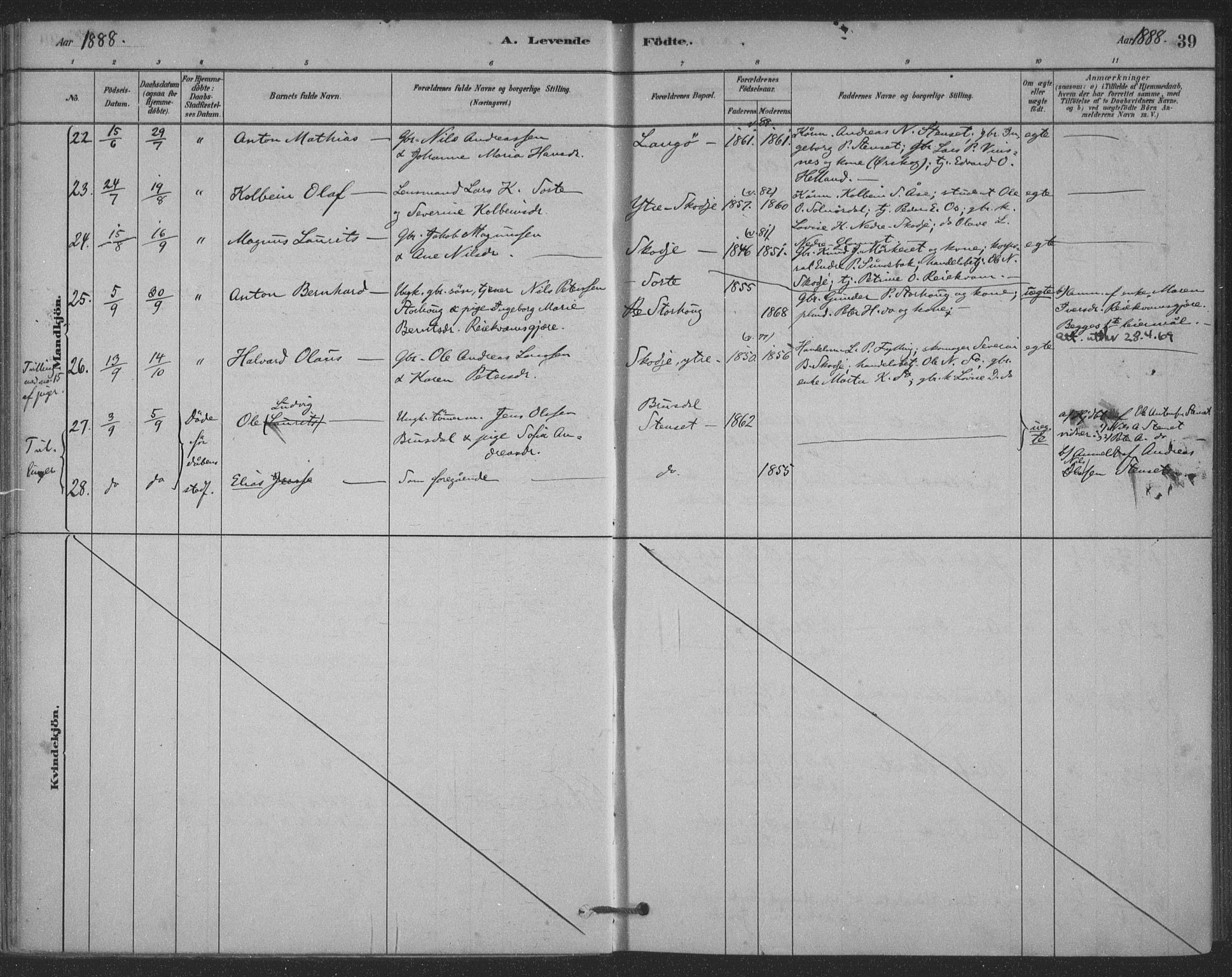 Ministerialprotokoller, klokkerbøker og fødselsregistre - Møre og Romsdal, AV/SAT-A-1454/524/L0356: Parish register (official) no. 524A08, 1880-1899, p. 39