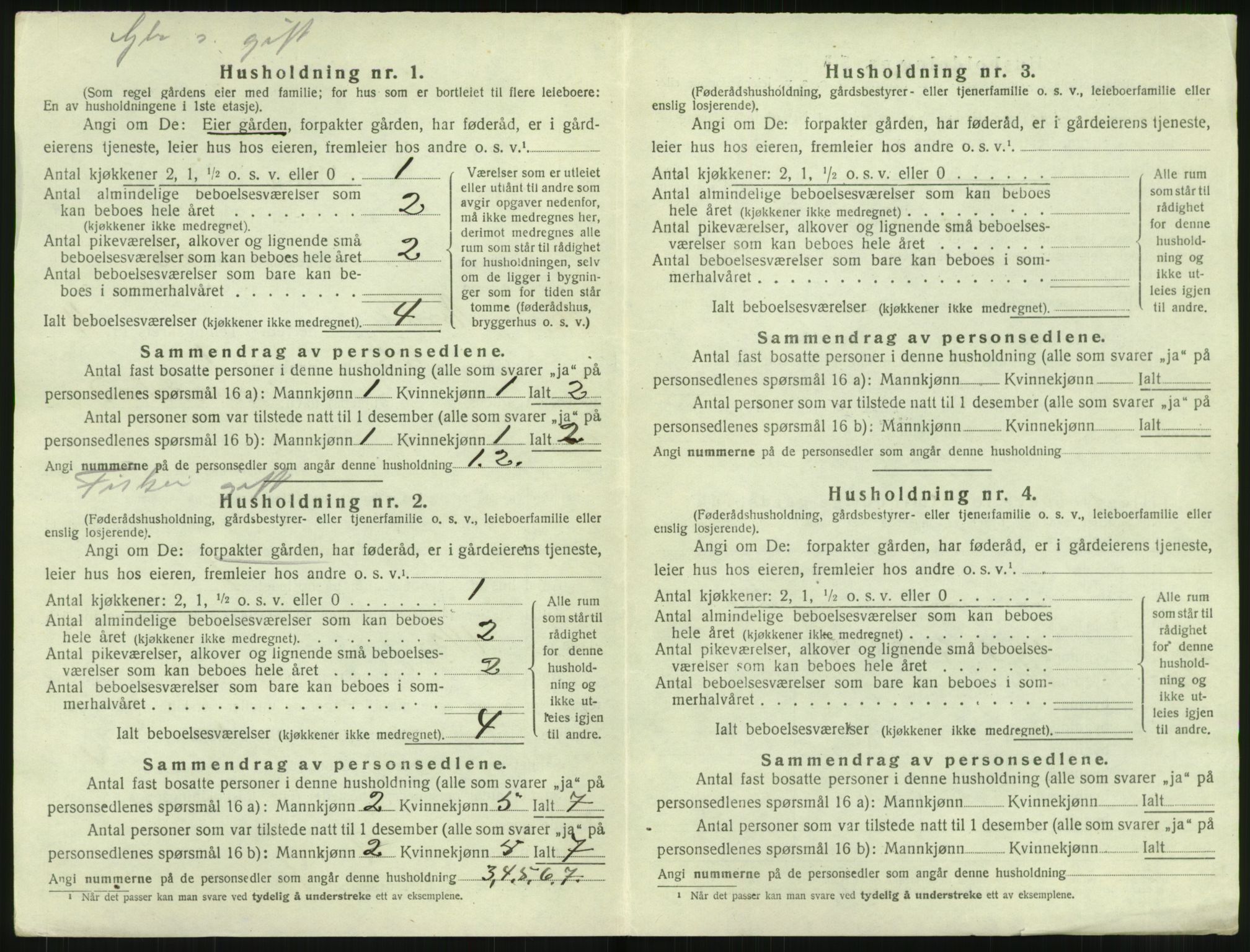 SAT, 1920 census for Borge, 1920, p. 1340