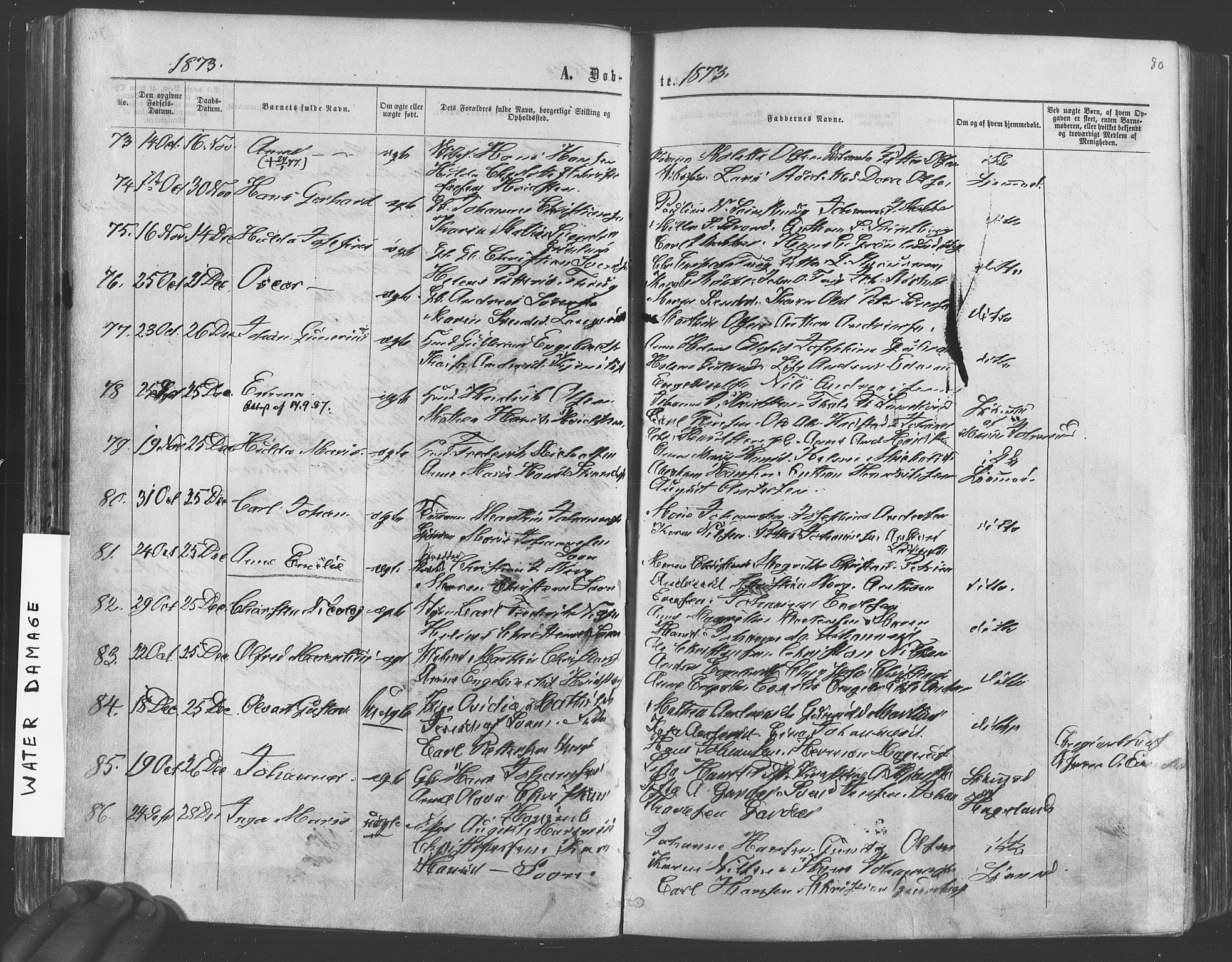 Vestby prestekontor Kirkebøker, SAO/A-10893/F/Fa/L0008: Parish register (official) no. I 8, 1863-1877, p. 80