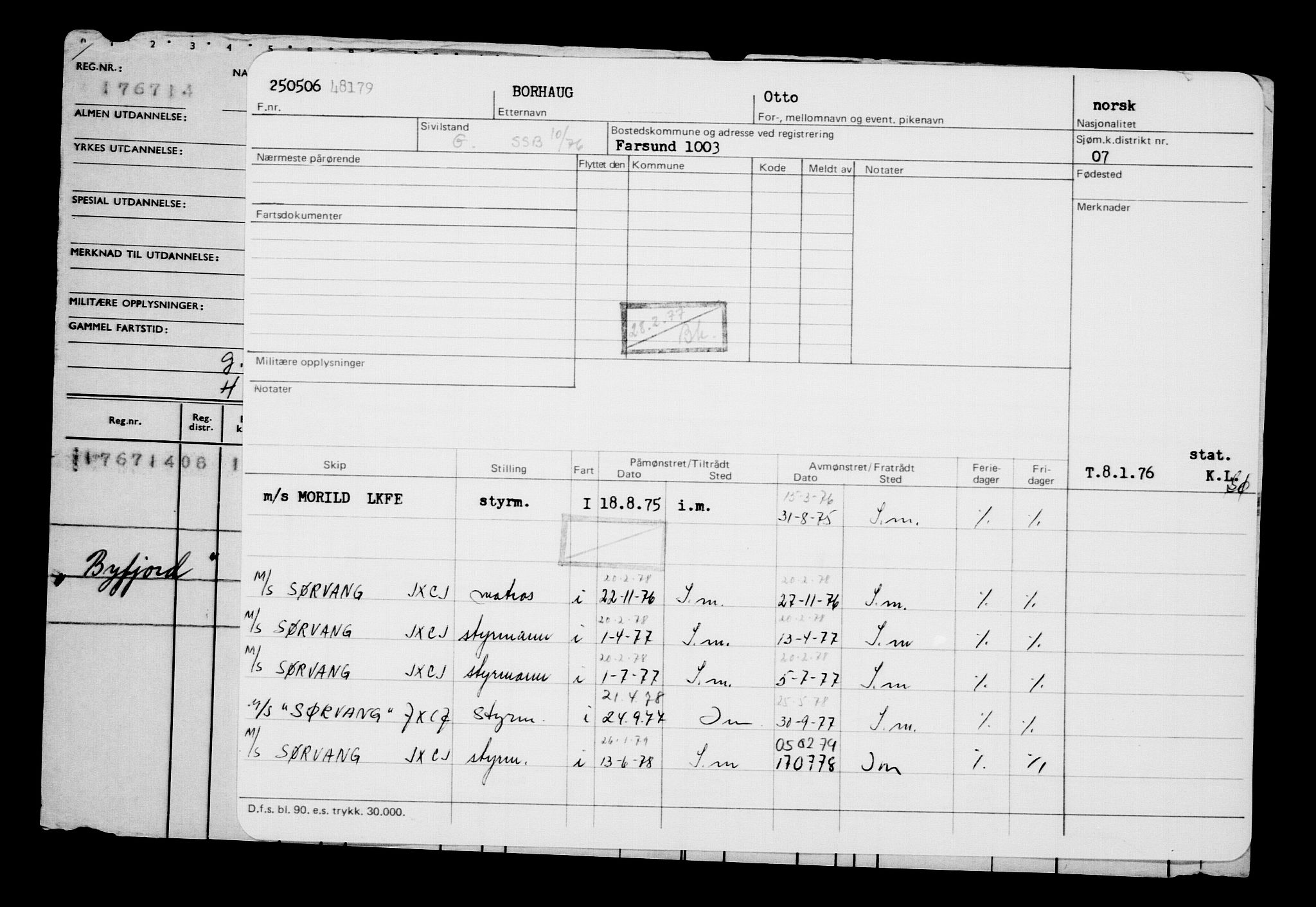 Direktoratet for sjømenn, AV/RA-S-3545/G/Gb/L0065: Hovedkort, 1906, p. 295