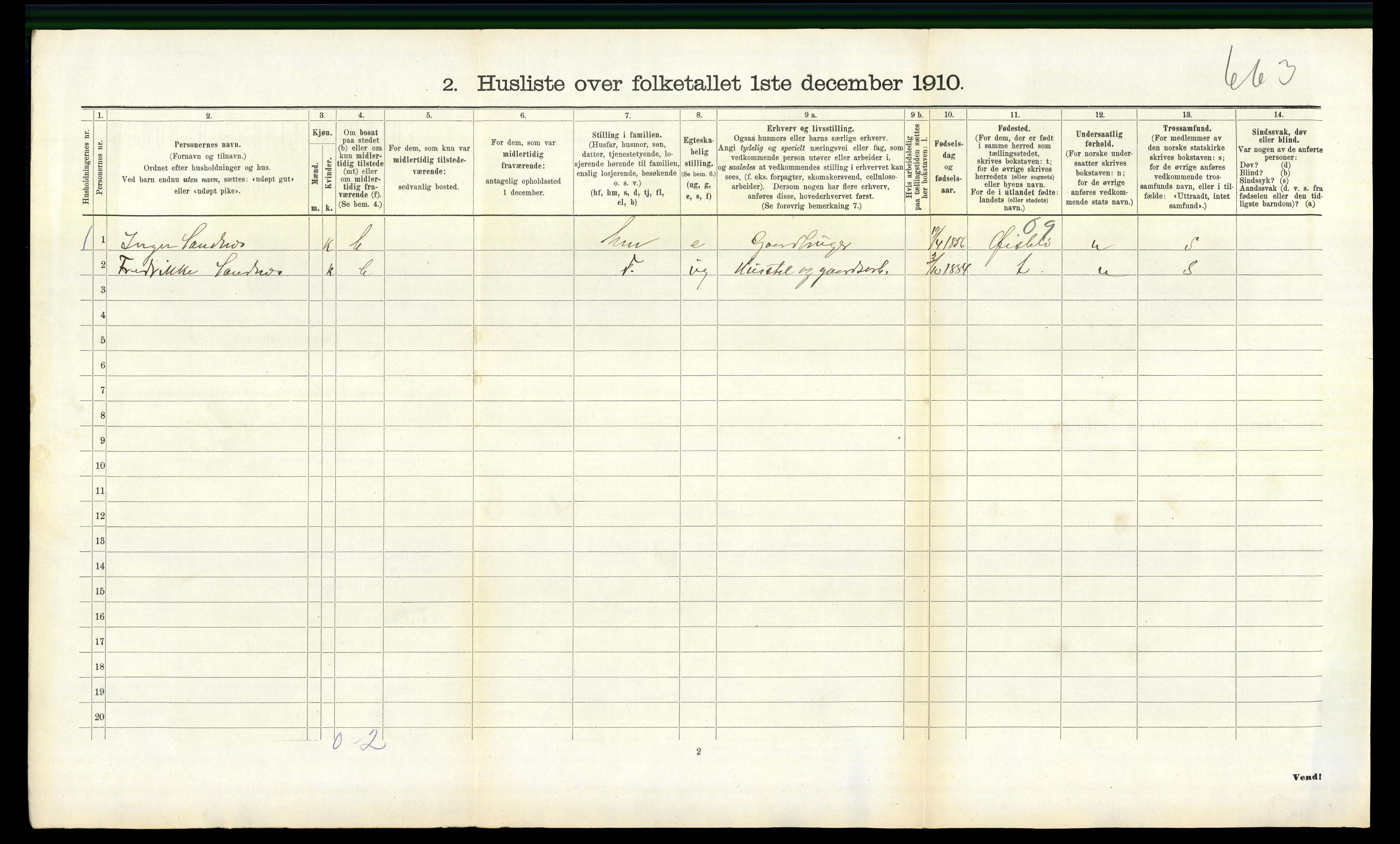 RA, 1910 census for Halse og Harkmark, 1910, p. 849