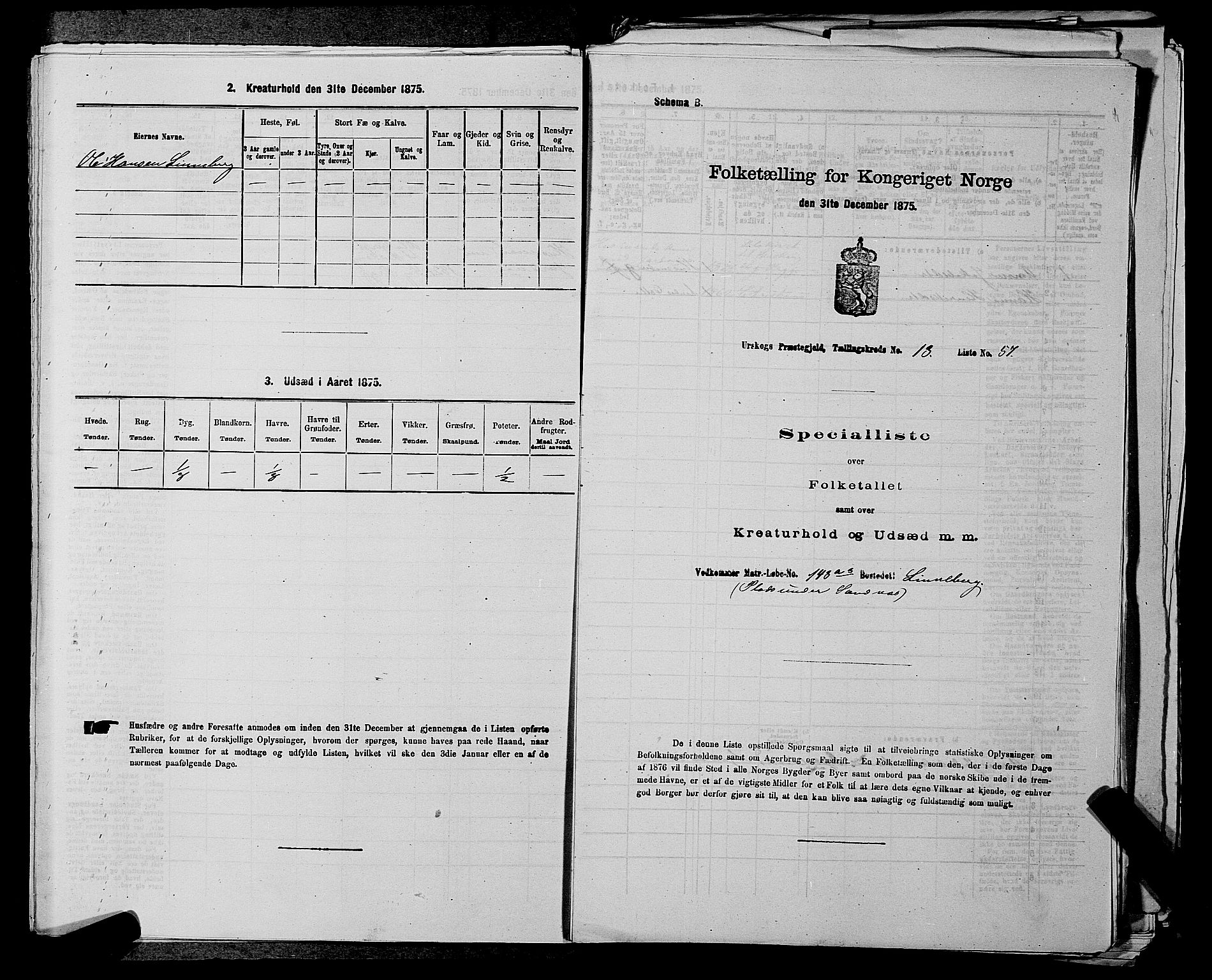 RA, 1875 census for 0224P Aurskog, 1875, p. 1343