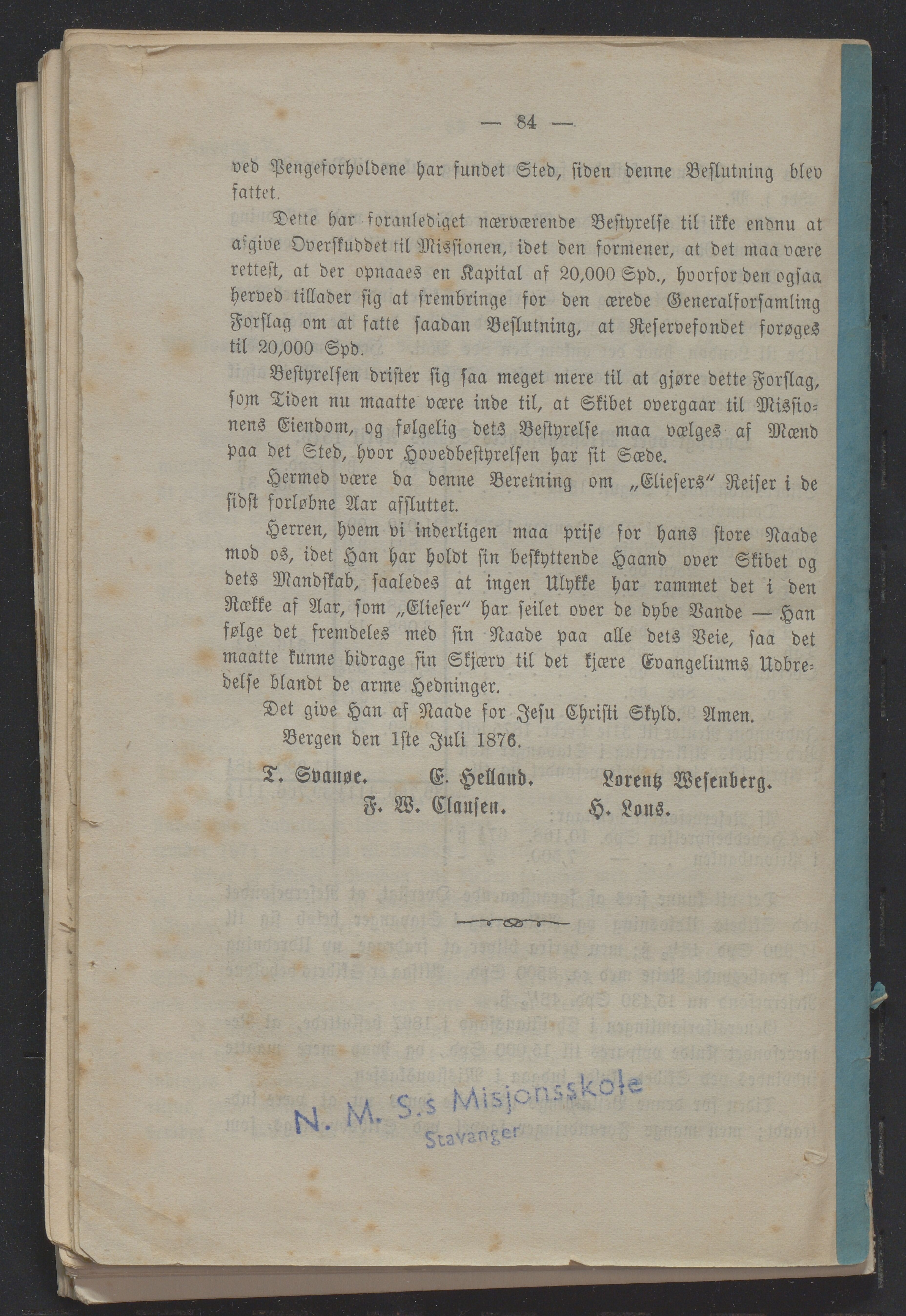 Det Norske Misjonsselskap - hovedadministrasjonen, VID/MA-A-1045/D/Db/Dba/L0338/0004: Beretninger, Bøker, Skrifter o.l   / Årsberetninger 34, 1876, p. 84