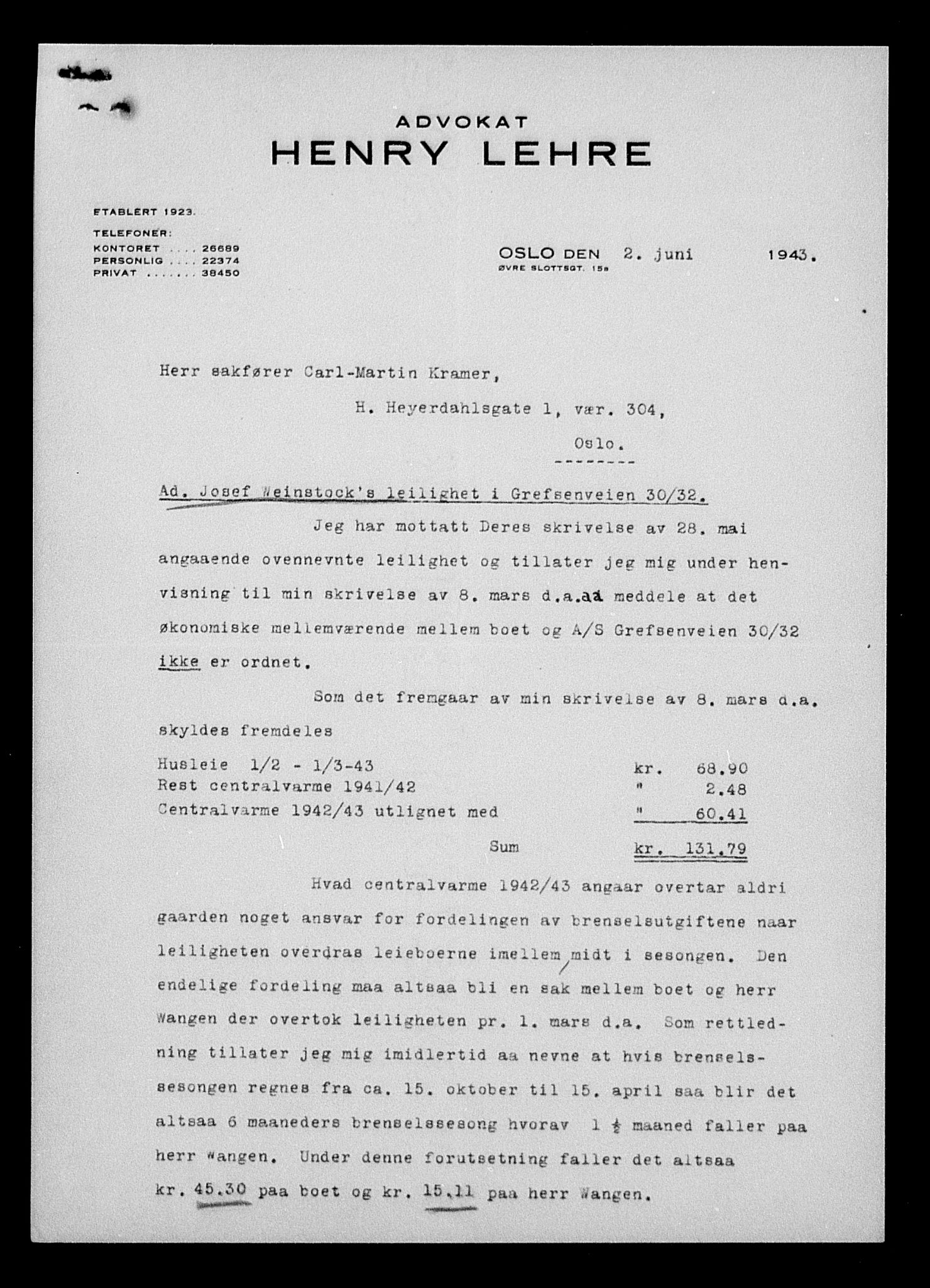 Justisdepartementet, Tilbakeføringskontoret for inndratte formuer, AV/RA-S-1564/H/Hc/Hcc/L0985: --, 1945-1947, p. 539