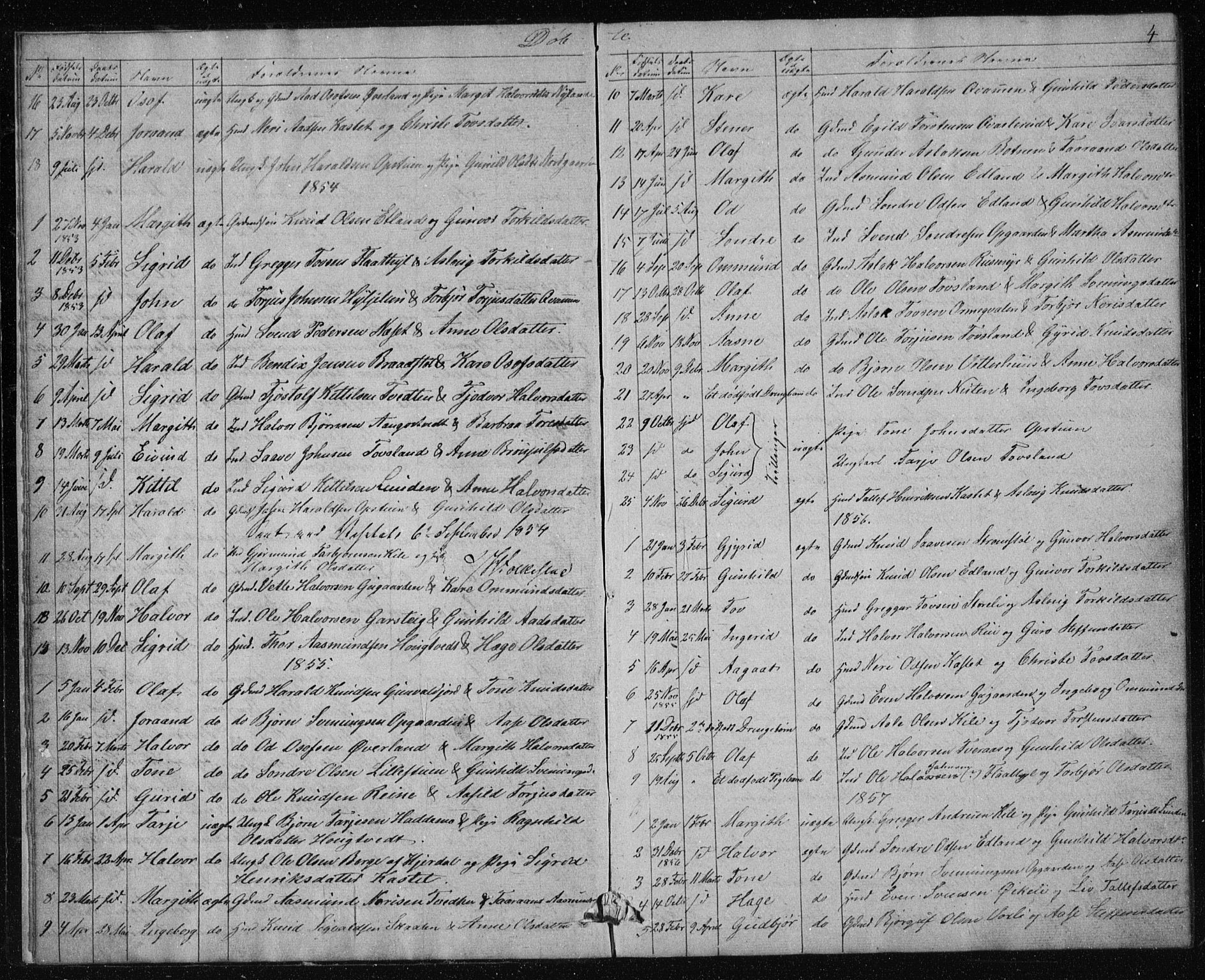 Vinje kirkebøker, AV/SAKO-A-312/G/Gc/L0001: Parish register (copy) no. III 1, 1850-1893, p. 4