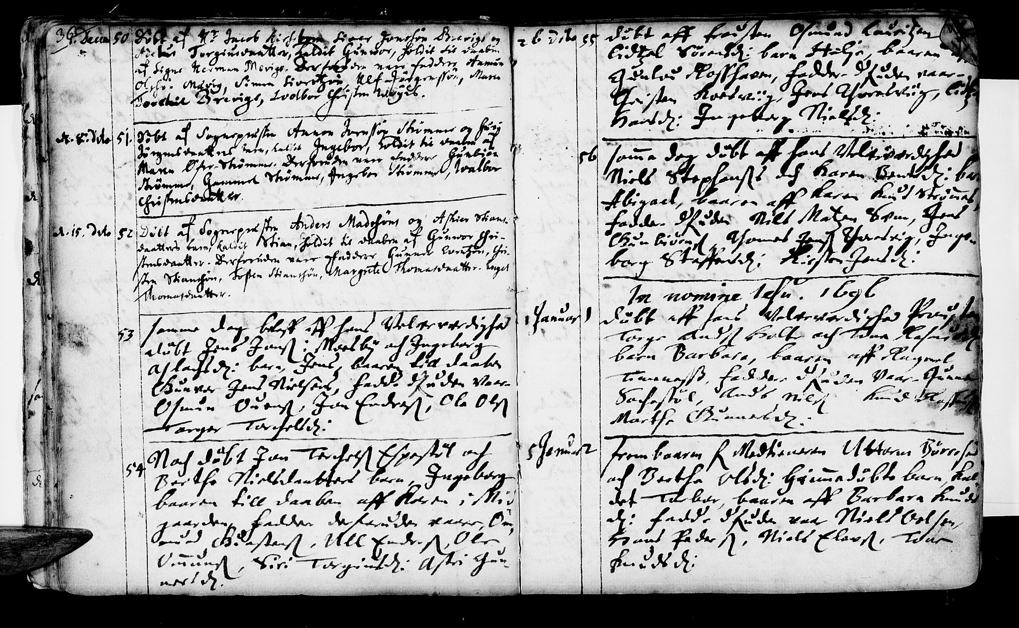 Oddernes sokneprestkontor, AV/SAK-1111-0033/F/Fa/Faa/L0001: Parish register (official) no. A 1, 1692-1718, p. 38-39