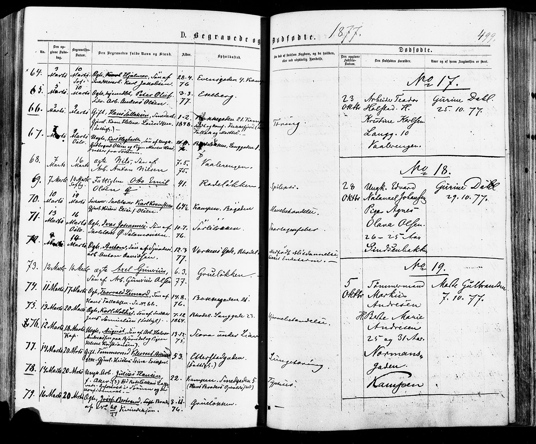 Østre Aker prestekontor Kirkebøker, AV/SAO-A-10840/F/Fa/L0004: Parish register (official) no. I 4, 1876-1889, p. 499