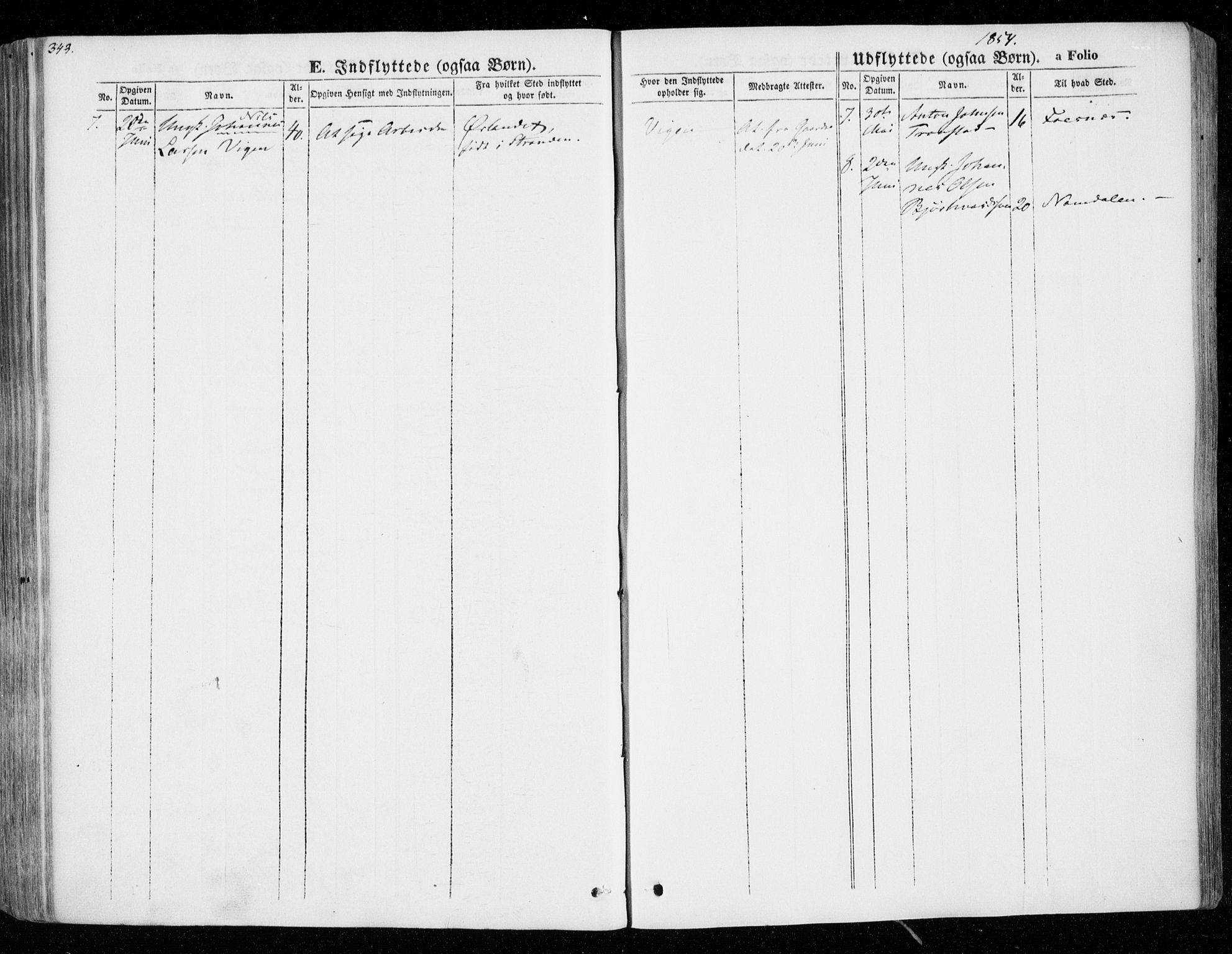 Ministerialprotokoller, klokkerbøker og fødselsregistre - Nord-Trøndelag, SAT/A-1458/701/L0007: Parish register (official) no. 701A07 /1, 1842-1854, p. 343