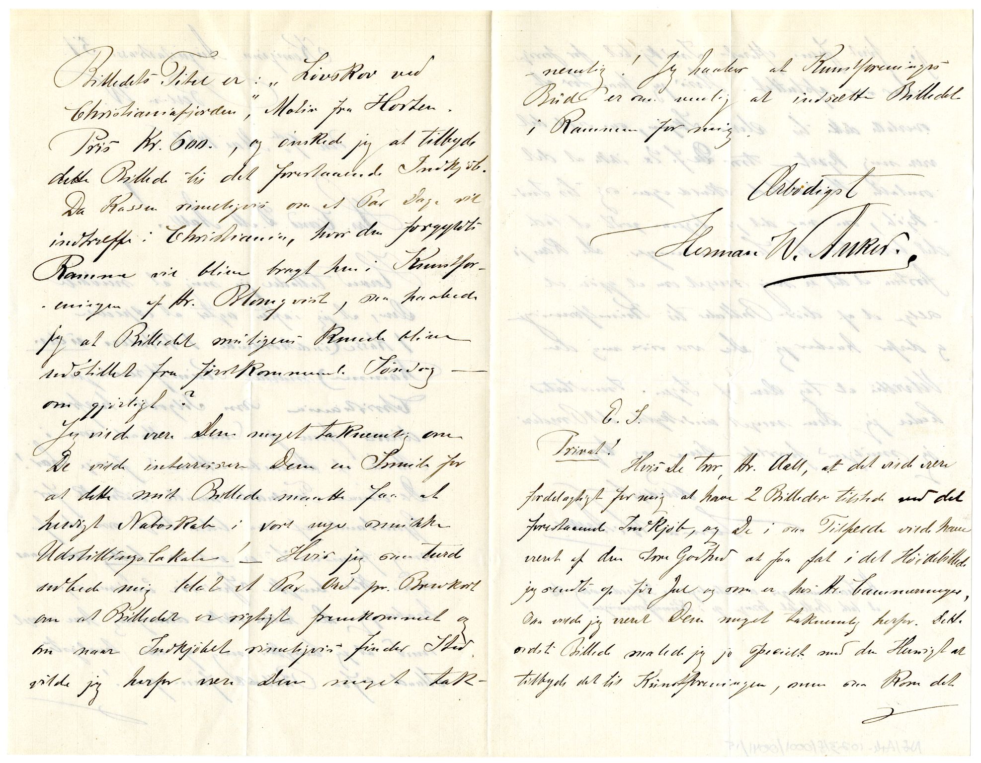 Diderik Maria Aalls brevsamling, NF/Ark-1023/F/L0001: D.M. Aalls brevsamling. A - B, 1738-1889, p. 522