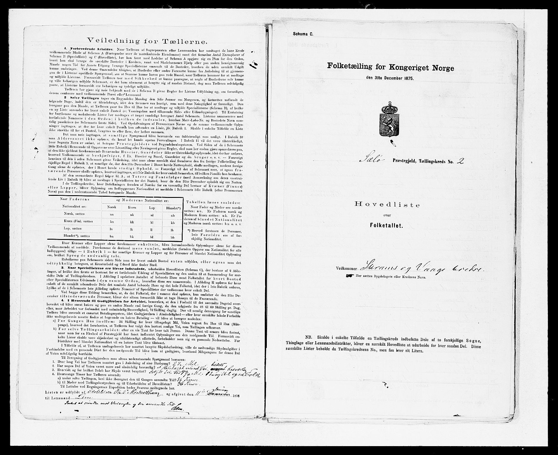 SAB, 1875 Census for 1441P Selje, 1875, p. 5