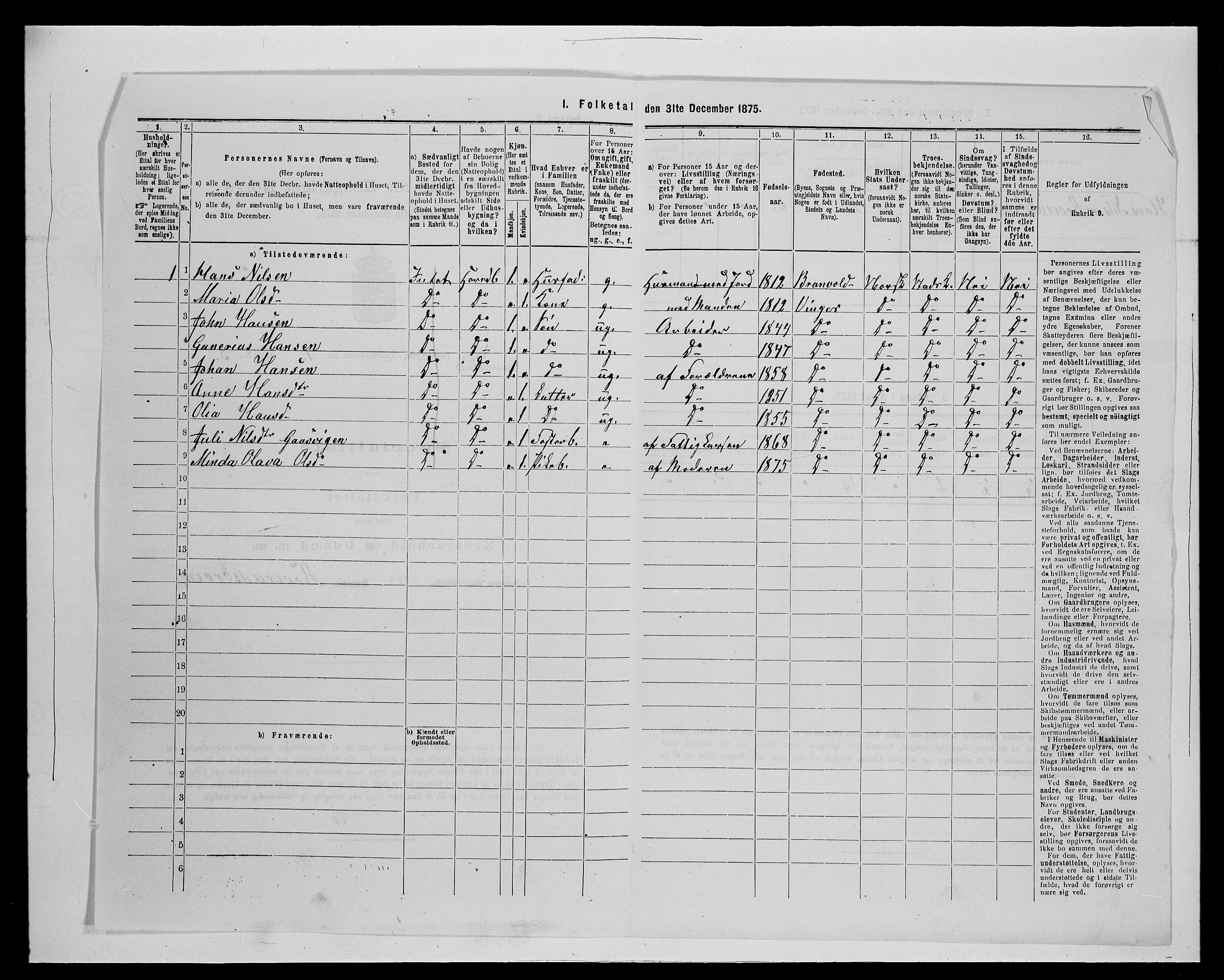 SAH, 1875 census for 0421L Vinger/Vinger og Austmarka, 1875, p. 111