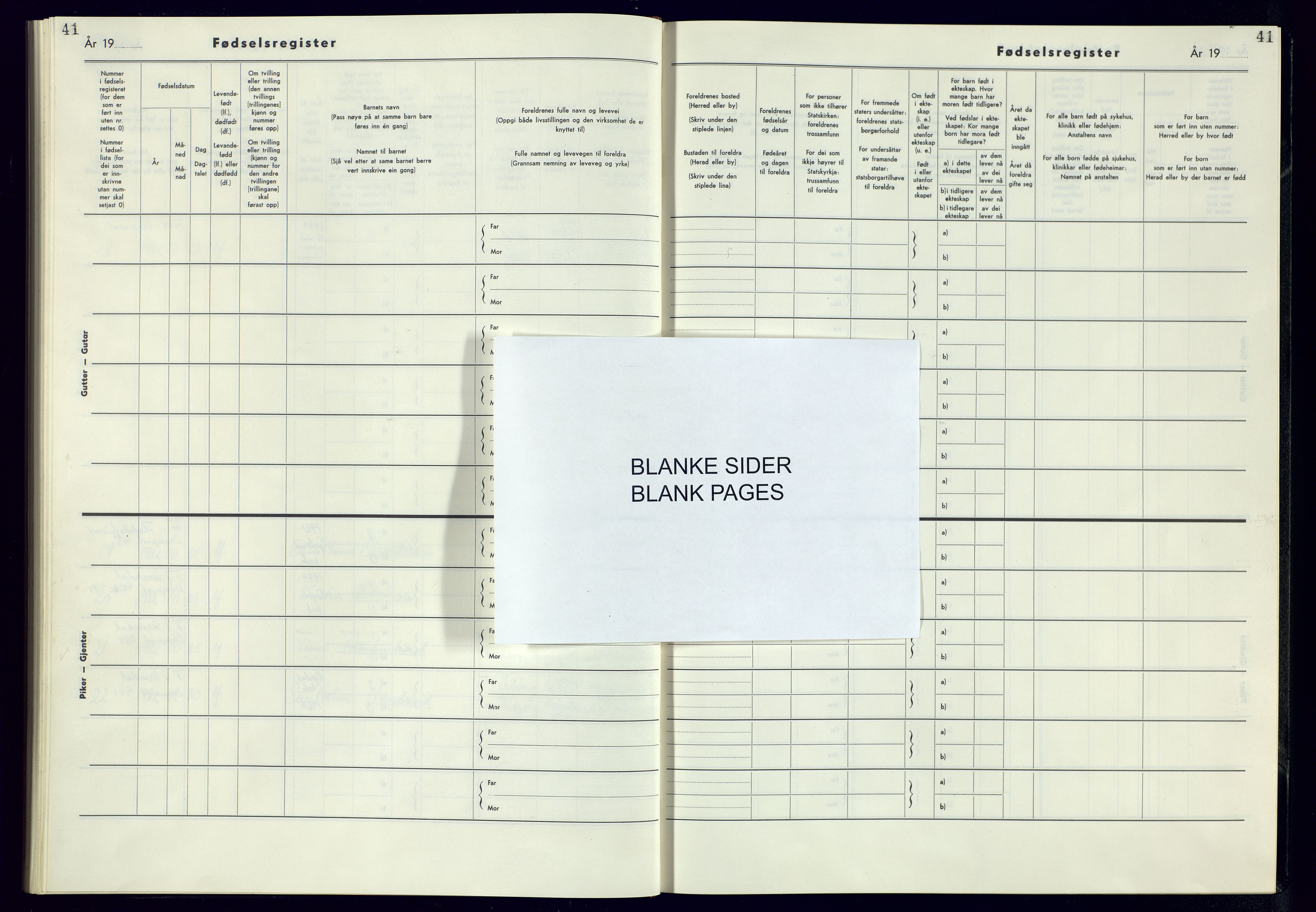 Evje sokneprestkontor, SAK/1111-0008/J/Jc/L0005: Birth register no. 5, 1968-1982