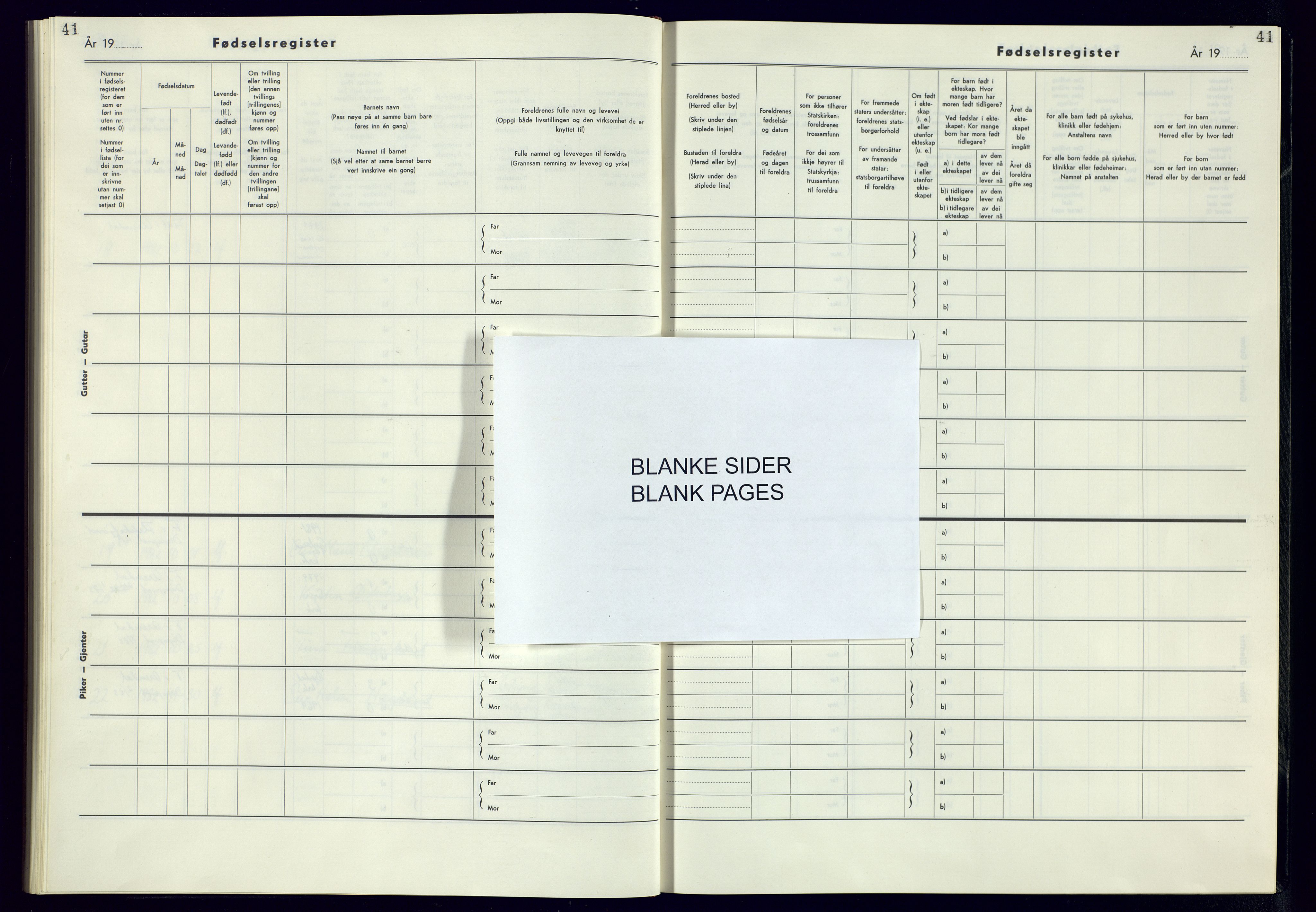 Evje sokneprestkontor, AV/SAK-1111-0008/J/Jc/L0005: Birth register no. 5, 1968-1982