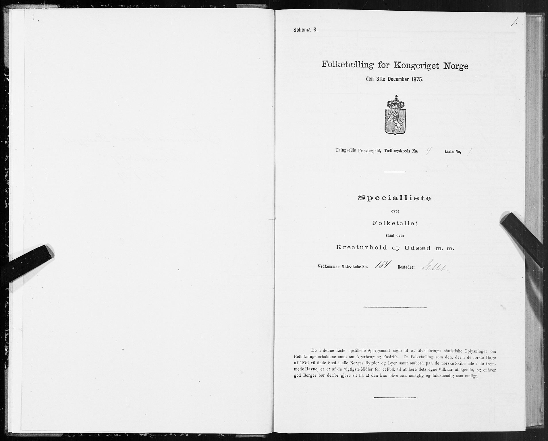 SAT, 1875 census for 1560P Tingvoll, 1875, p. 3001
