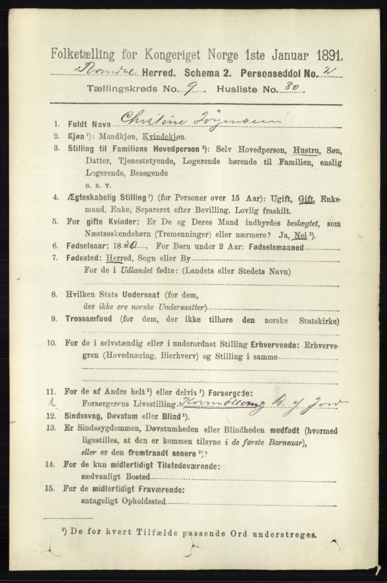 RA, 1891 census for 0416 Romedal, 1891, p. 4707