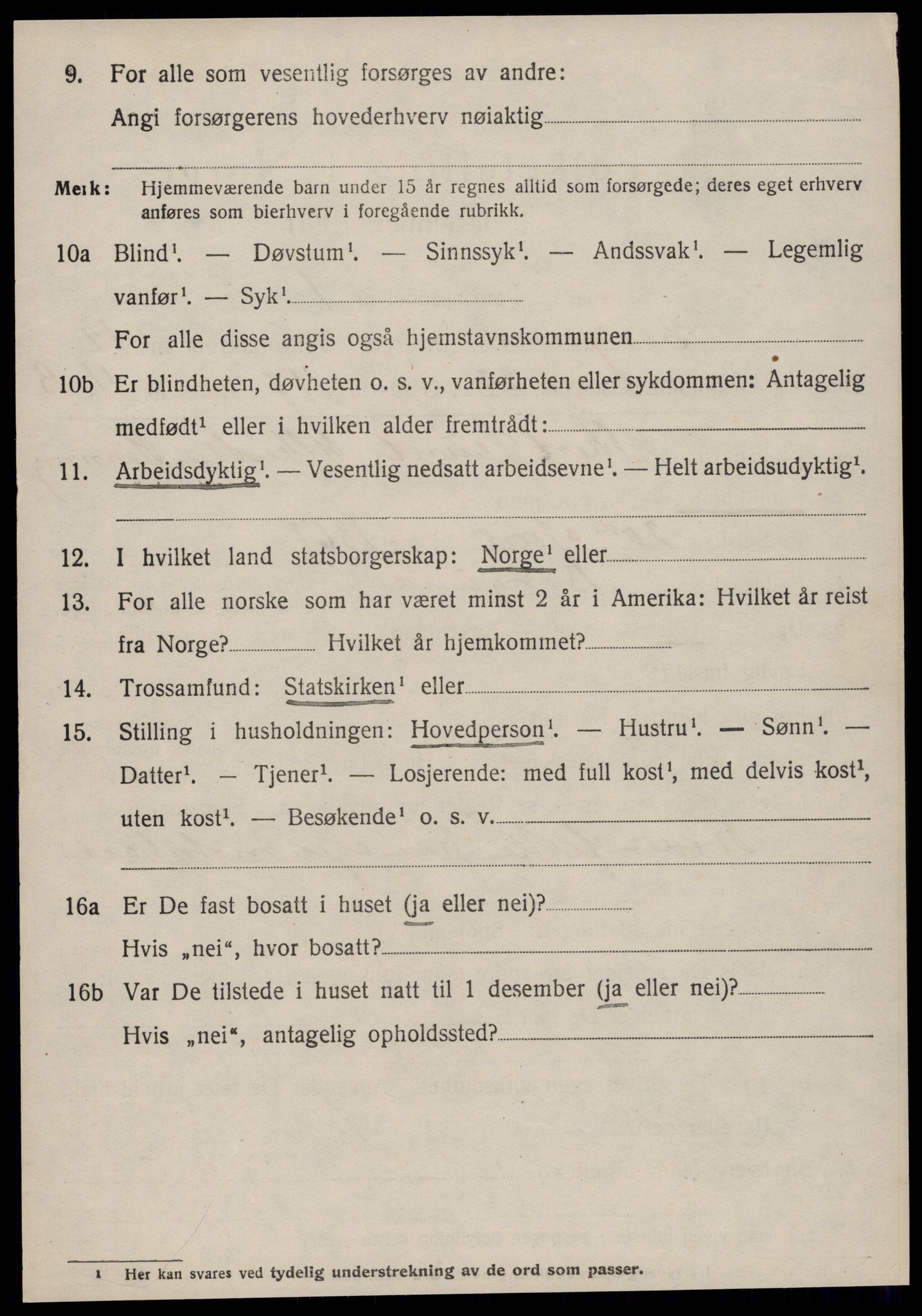 SAT, 1920 census for Borgund, 1920, p. 10761