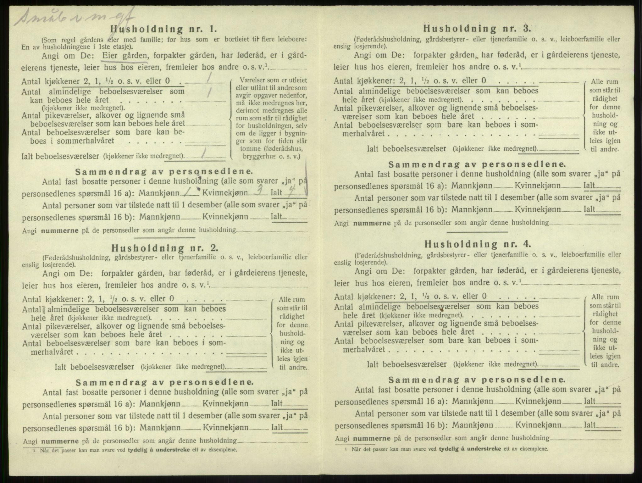 SAB, 1920 census for Vevring, 1920, p. 363