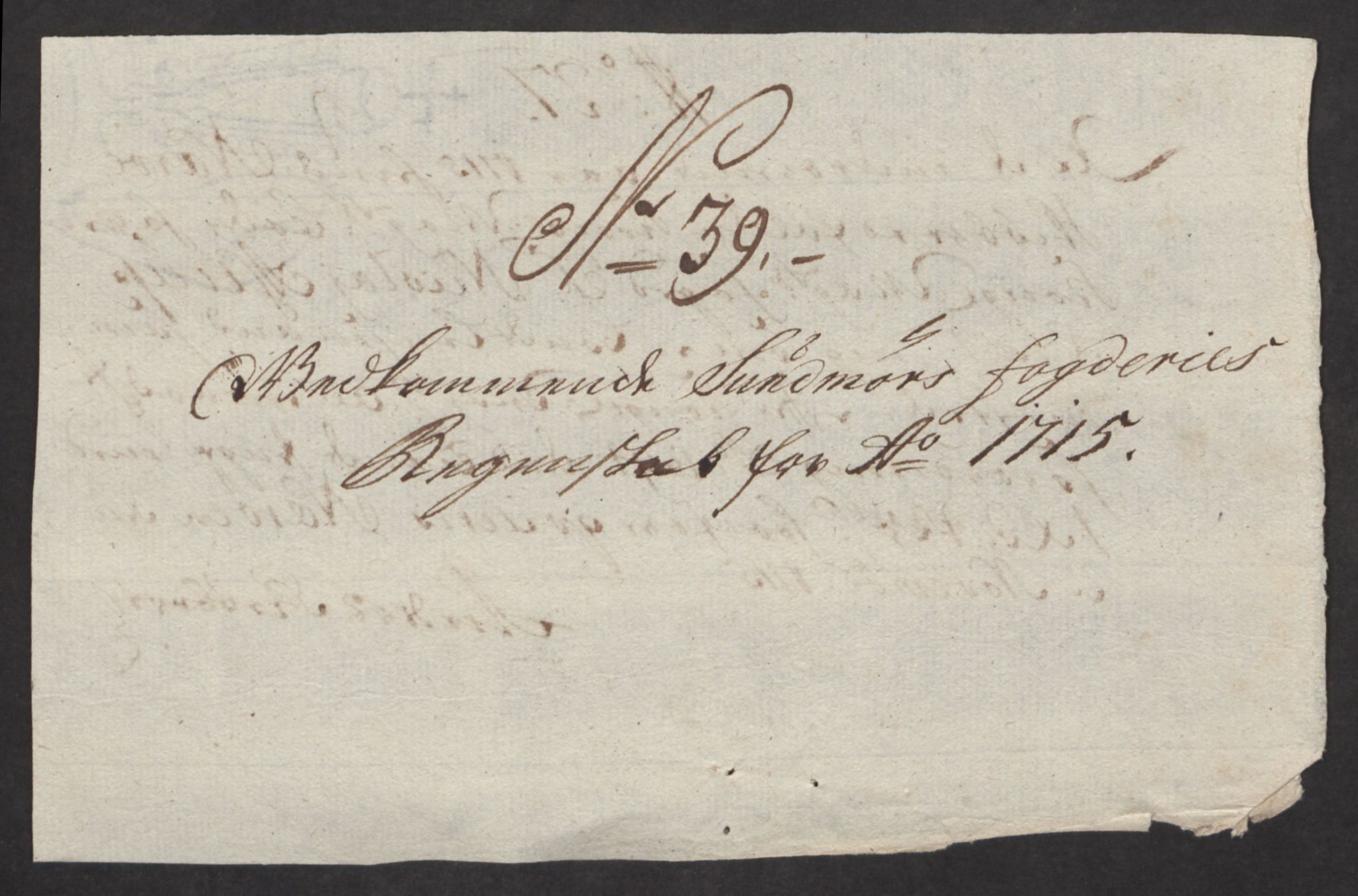 Rentekammeret inntil 1814, Reviderte regnskaper, Fogderegnskap, AV/RA-EA-4092/R54/L3567: Fogderegnskap Sunnmøre, 1715, p. 247