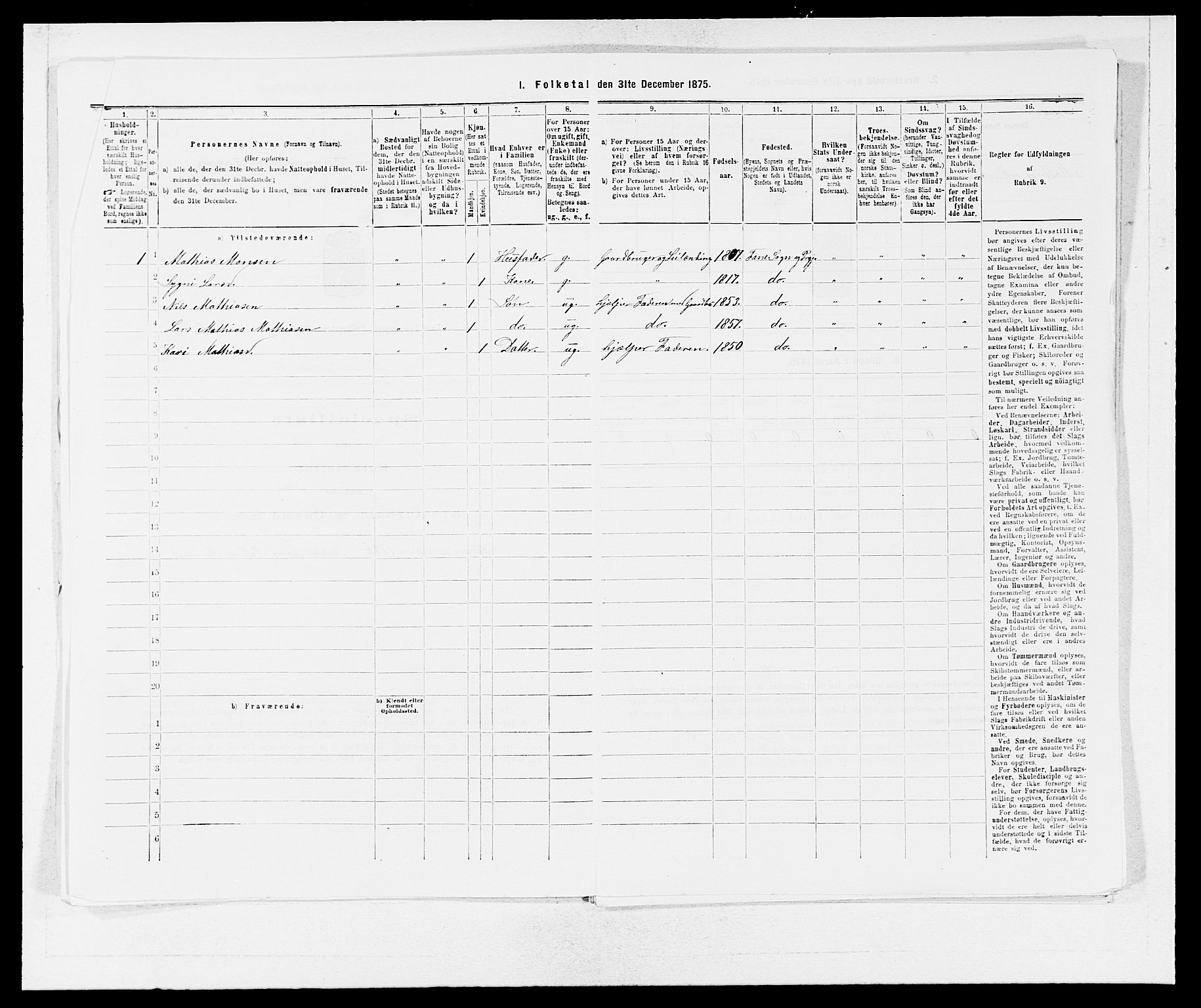 SAB, 1875 census for 1249P Fana, 1875, p. 573