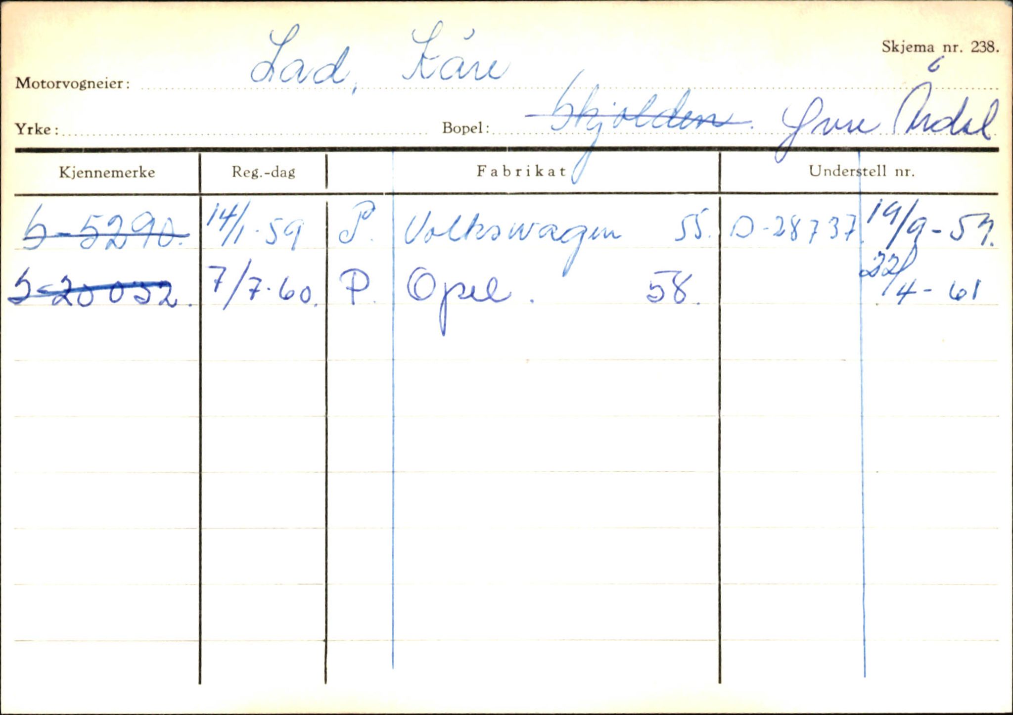 Statens vegvesen, Sogn og Fjordane vegkontor, SAB/A-5301/4/F/L0145: Registerkort Vågsøy S-Å. Årdal I-P, 1945-1975, p. 1333