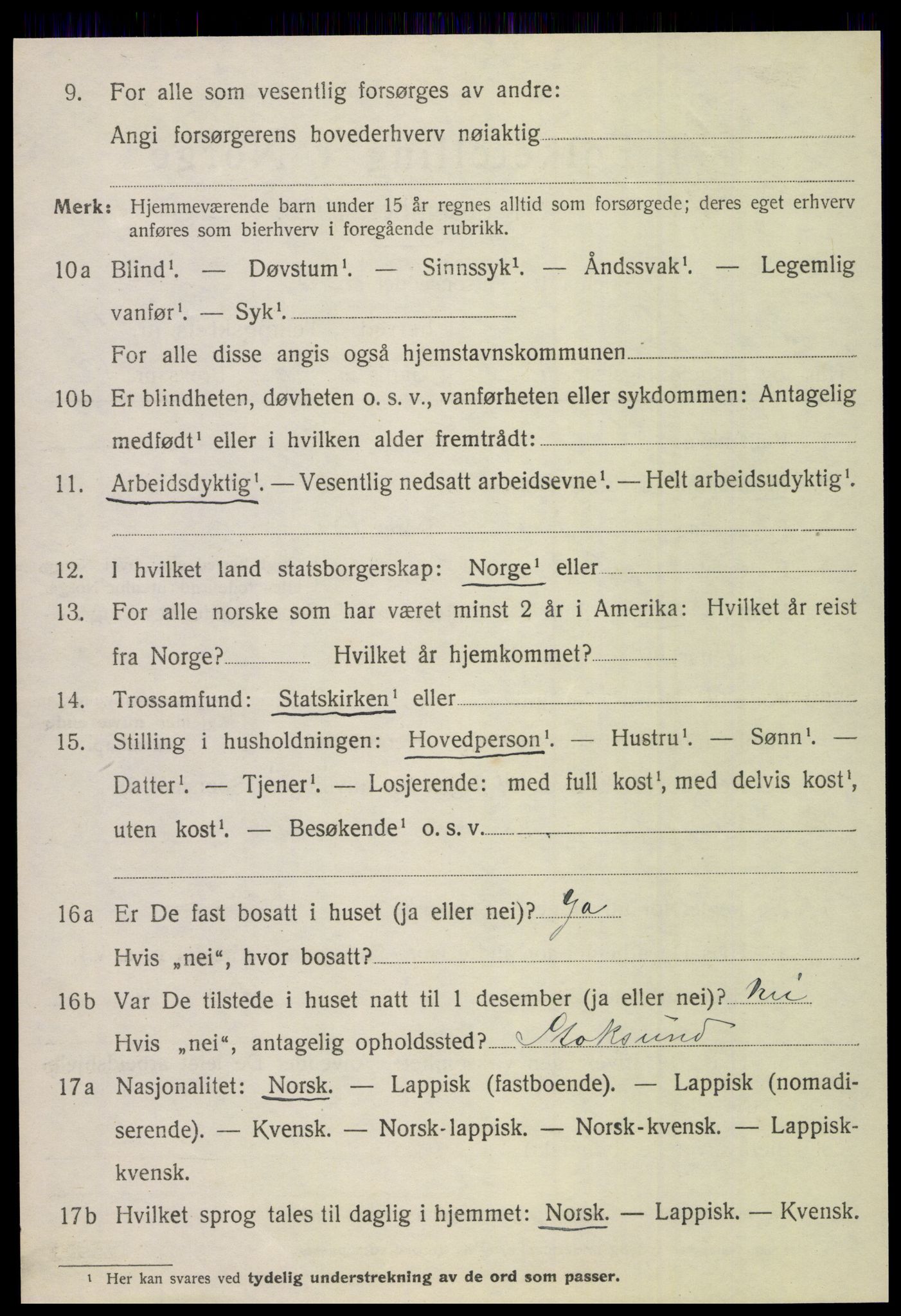 SAT, 1920 census for Gildeskål, 1920, p. 8941