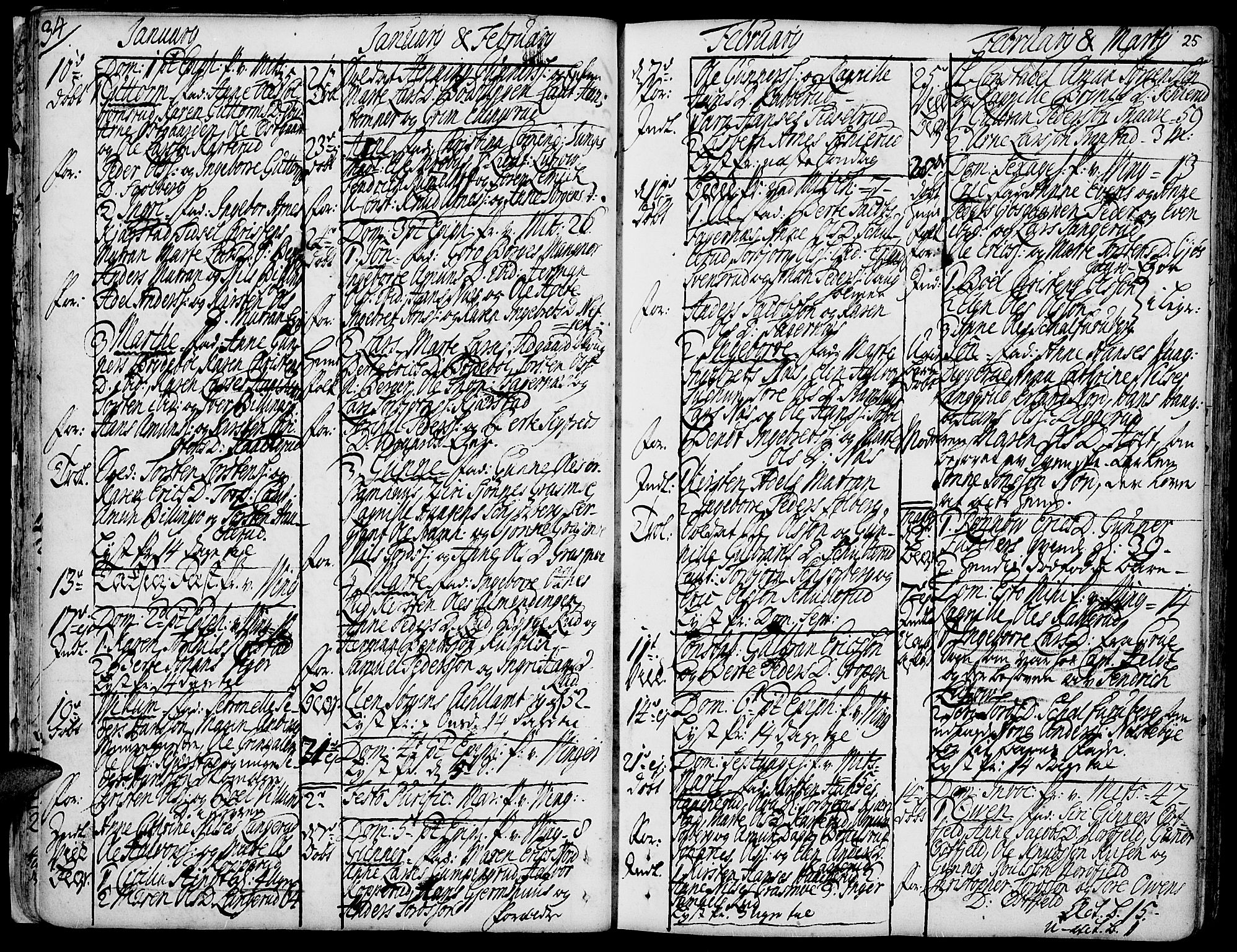 Vinger prestekontor, AV/SAH-PREST-024/H/Ha/Haa/L0002: Parish register (official) no. 2, 1730-1751, p. 25