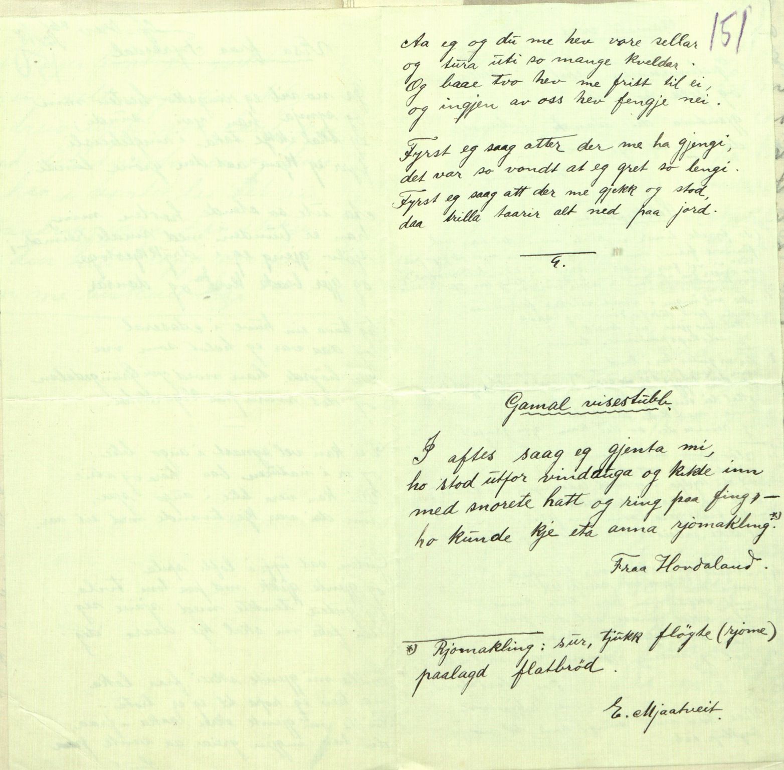 Rikard Berge, TEMU/TGM-A-1003/F/L0009/0003: 341-356 / 343 Mest brev, litt tradisjon, 1902-1925, p. 151