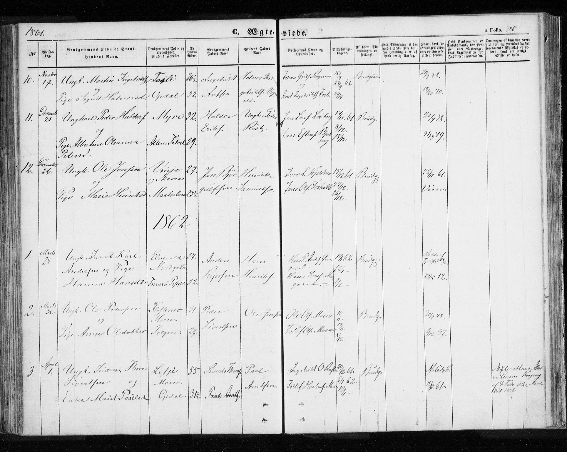 Målselv sokneprestembete, SATØ/S-1311/G/Ga/Gaa/L0003kirke: Parish register (official) no. 3, 1853-1863, p. 185
