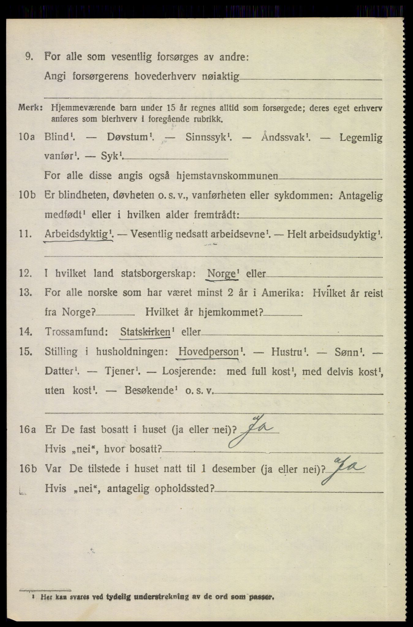 SAH, 1920 census for Ringebu, 1920, p. 8250