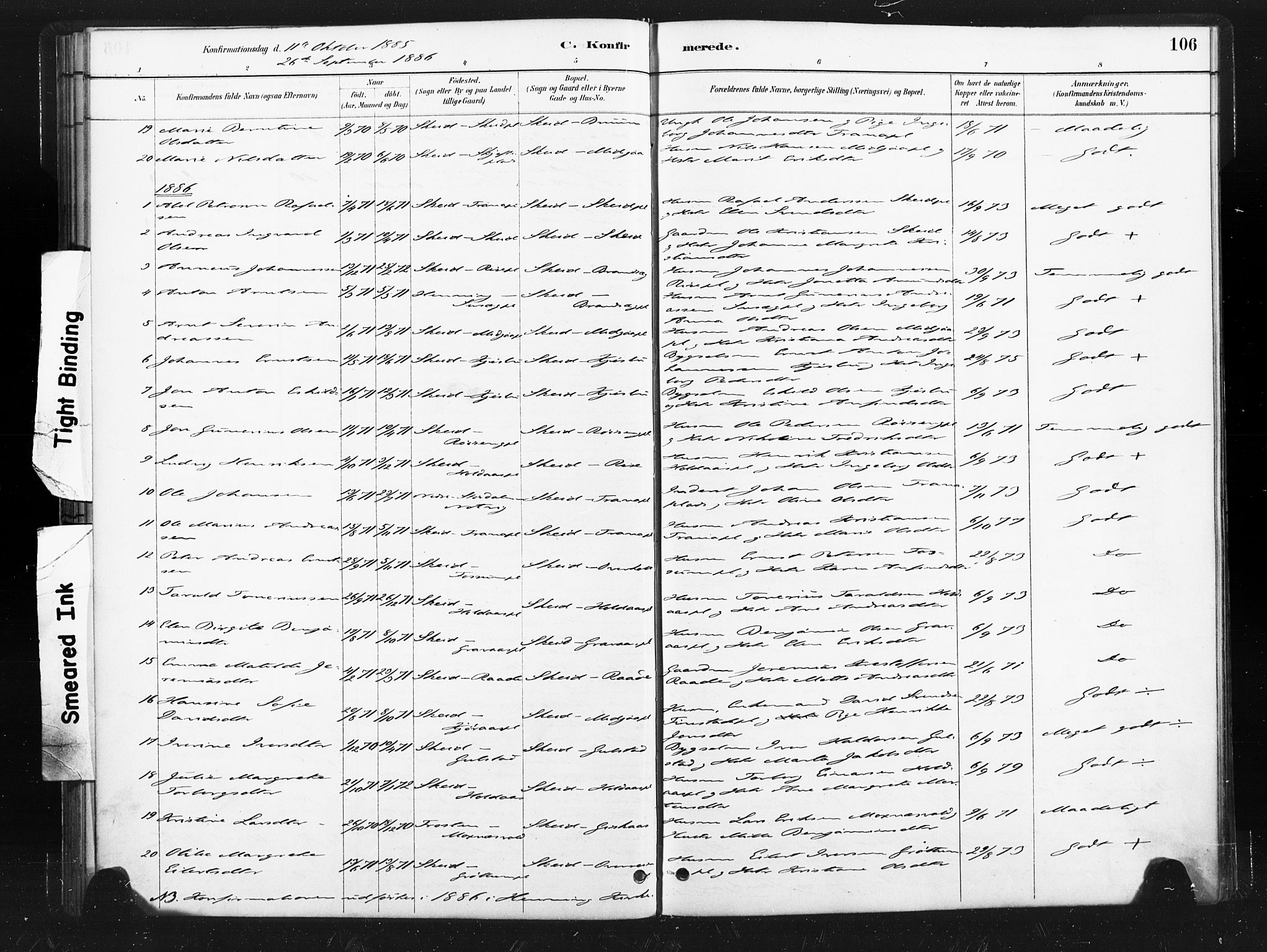 Ministerialprotokoller, klokkerbøker og fødselsregistre - Nord-Trøndelag, SAT/A-1458/736/L0361: Parish register (official) no. 736A01, 1884-1906, p. 106
